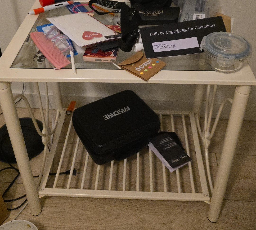 Glass Table with Shelf thumbnail