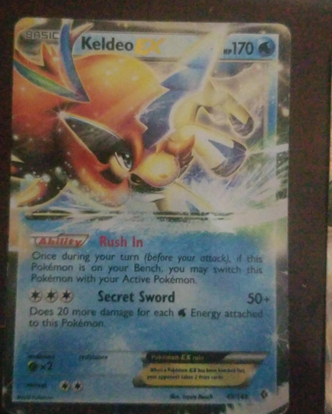 Keldeo EX Pokemon Card thumbnail