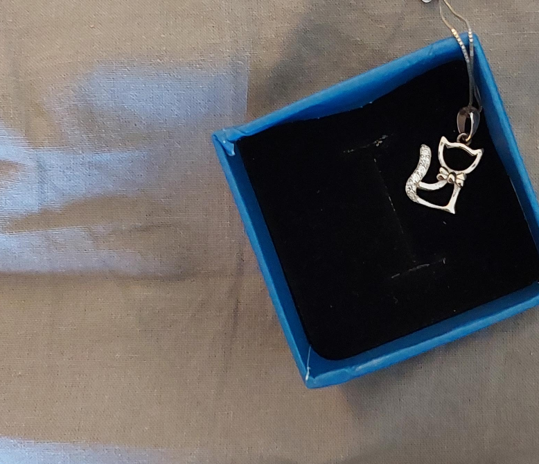 Cat Pendant Necklace with Box thumbnail