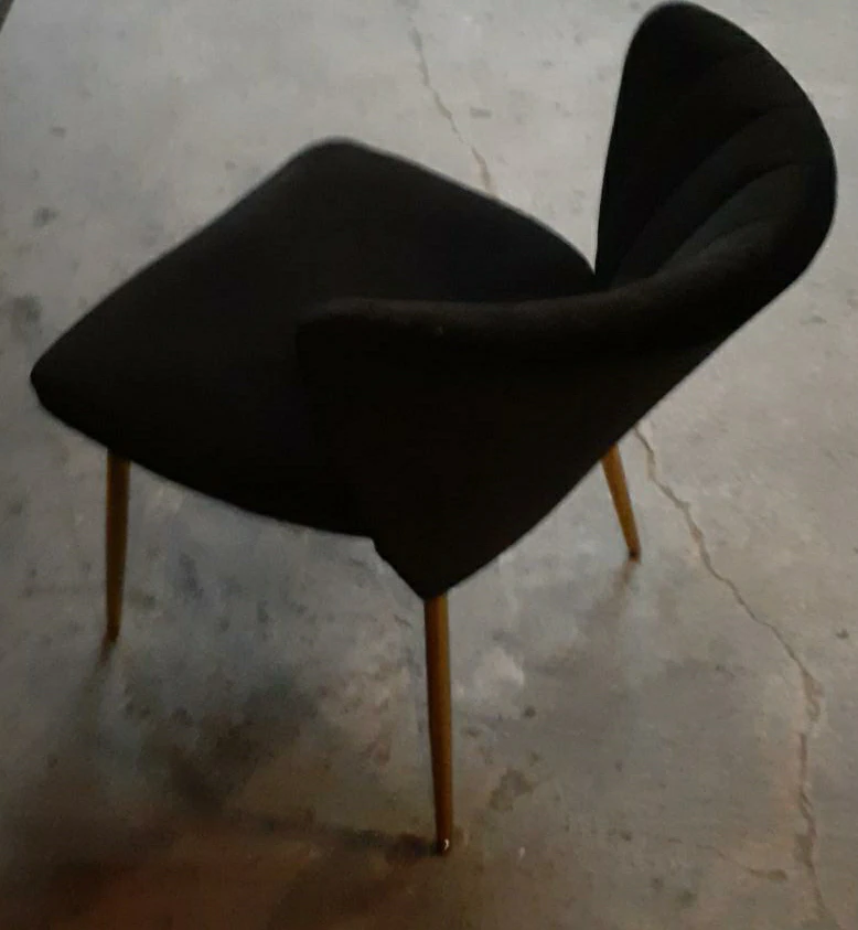 Black Velvet Accent Chair thumbnail