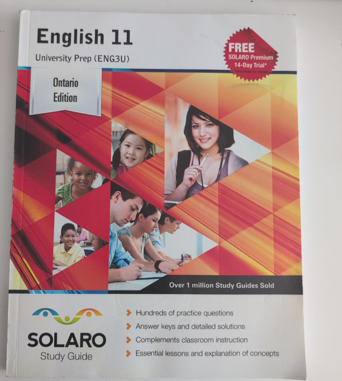 English 11 University Prep (ENG3U) - SOLARO Study Guide thumbnail