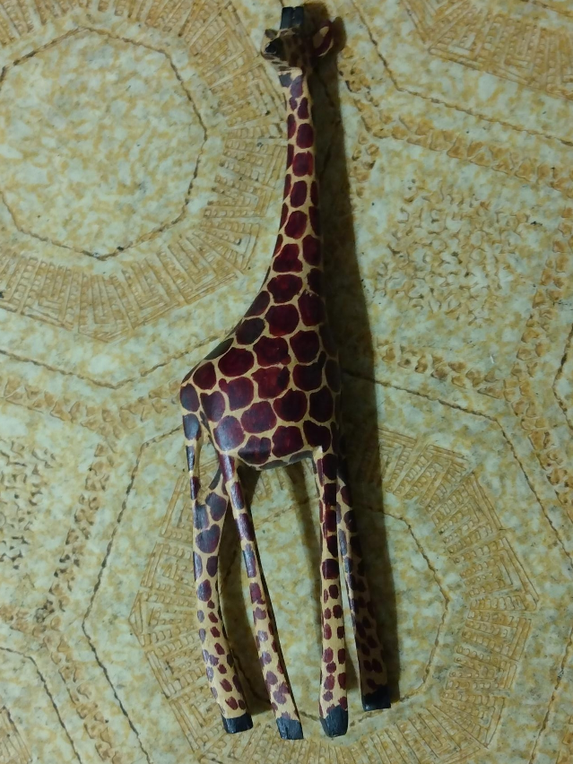 Hand Carved Wooden Giraffe Figurine thumbnail
