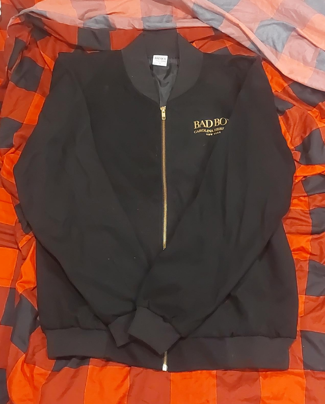 BAD BOY Carolina Herrera Black Bomber Jacket thumbnail