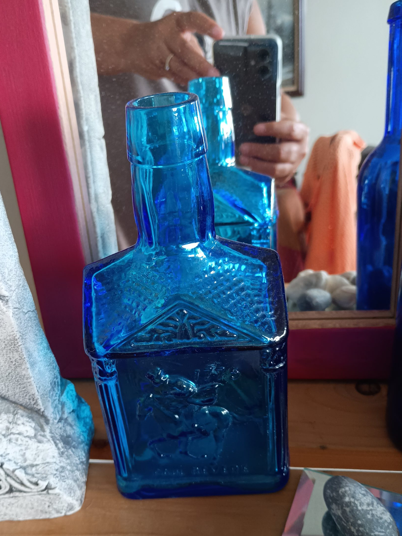 Blue Glass Bottle Decanter thumbnail