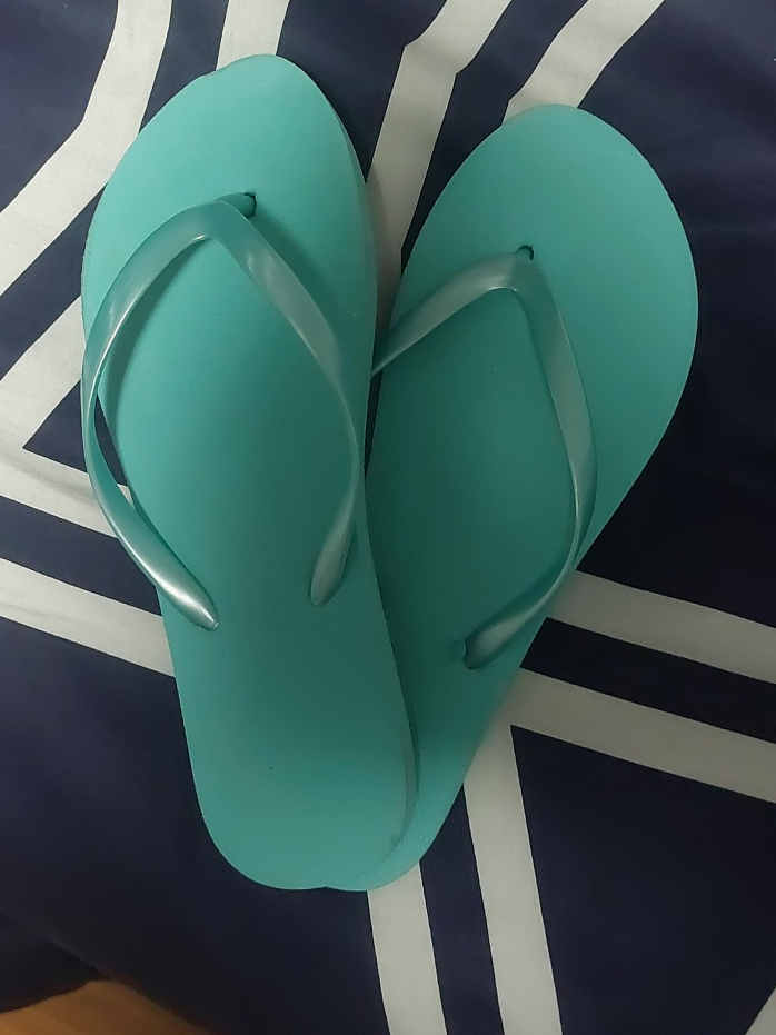 Turquoise Flip Flops - Size 8 thumbnail