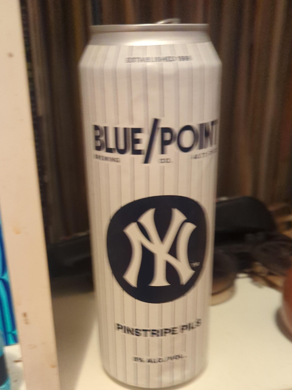 Blue Point Brewing Pinstripe Pilsner Can thumbnail