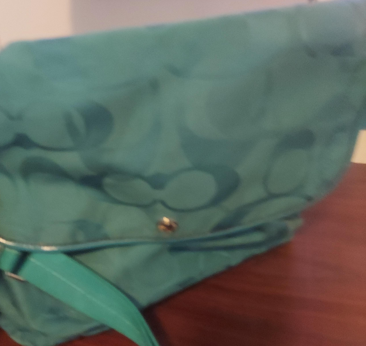 Coach Teal Shoulder Bag thumbnail