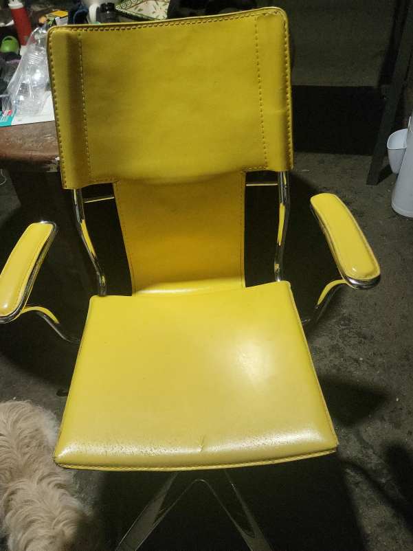 Vintage Yellow Office Chair thumbnail