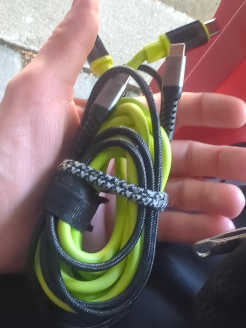 USB-C Charging Cable - Green & Black thumbnail