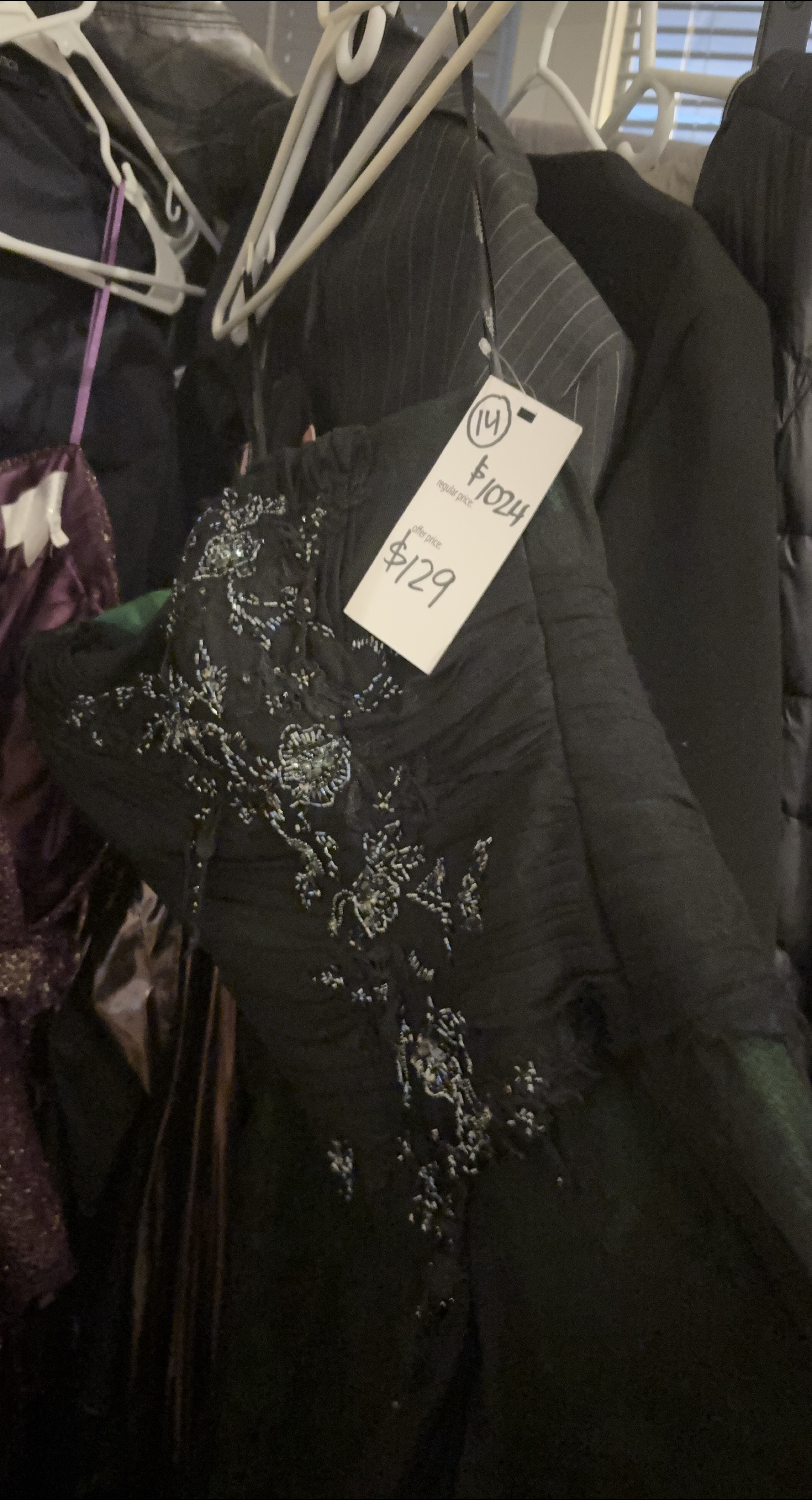 Black Embellished Dress - Size 14 thumbnail