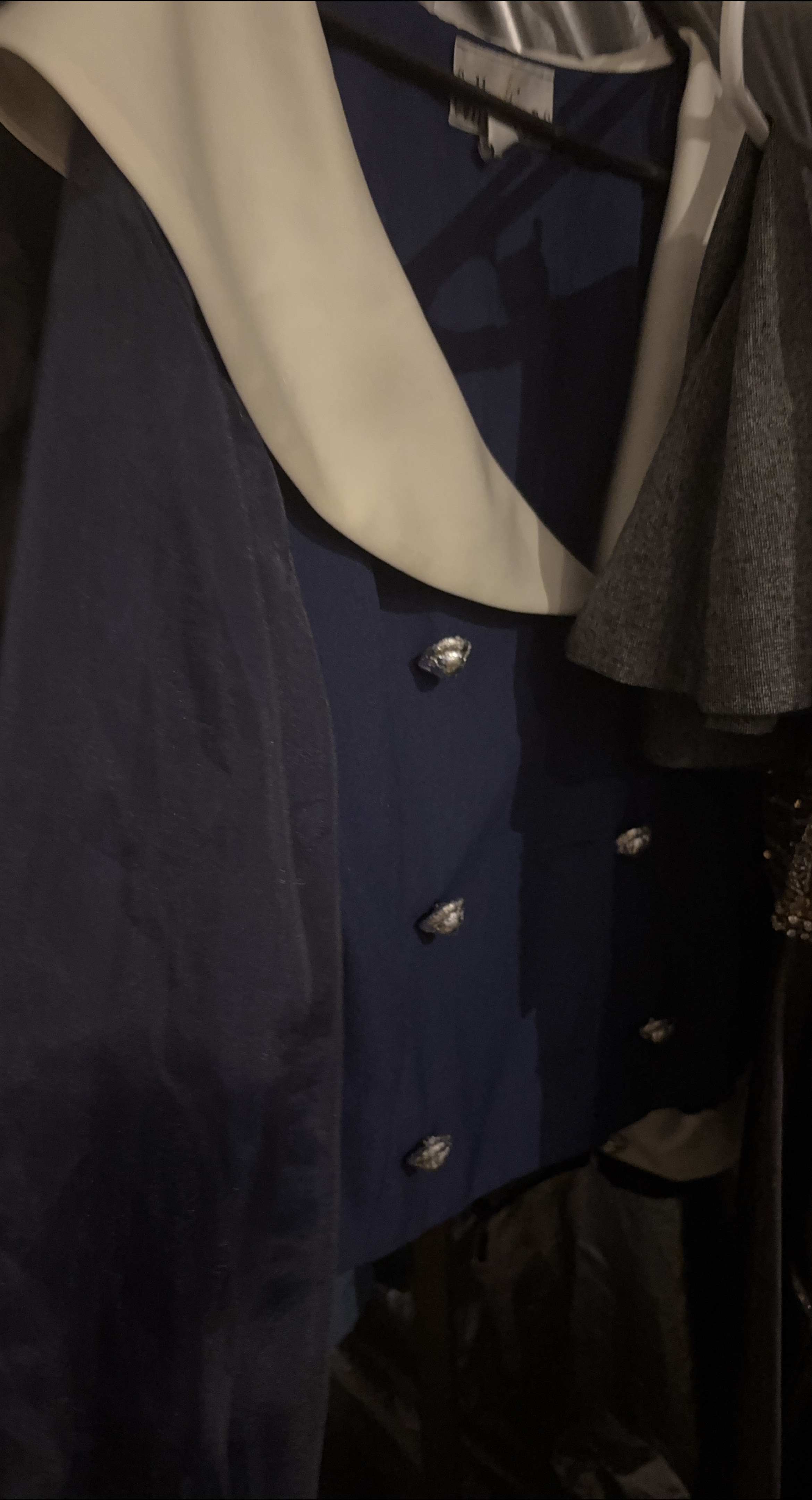 Navy Blue Sailor Style Blouse thumbnail