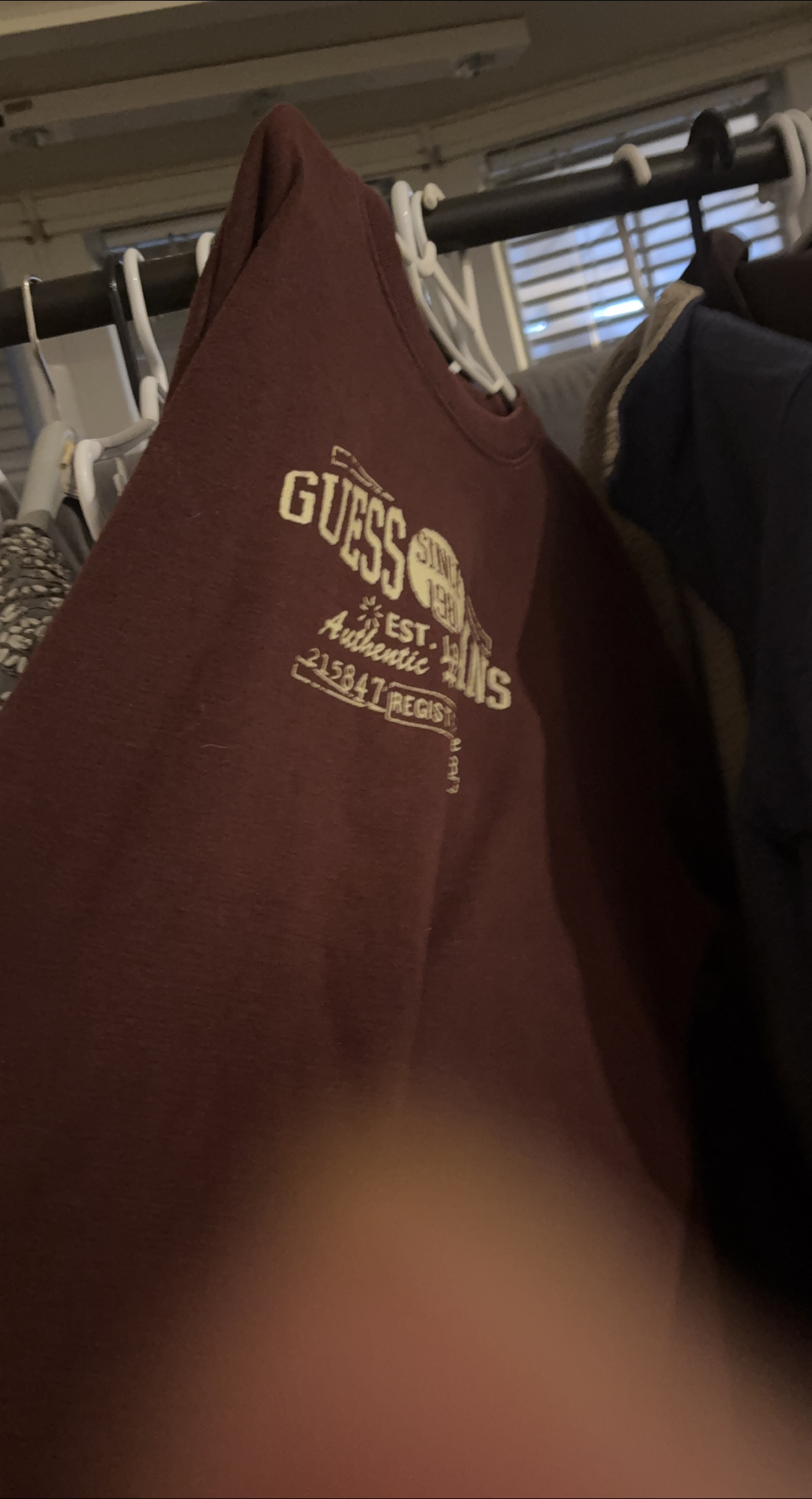 Guess Burgundy Crewneck thumbnail