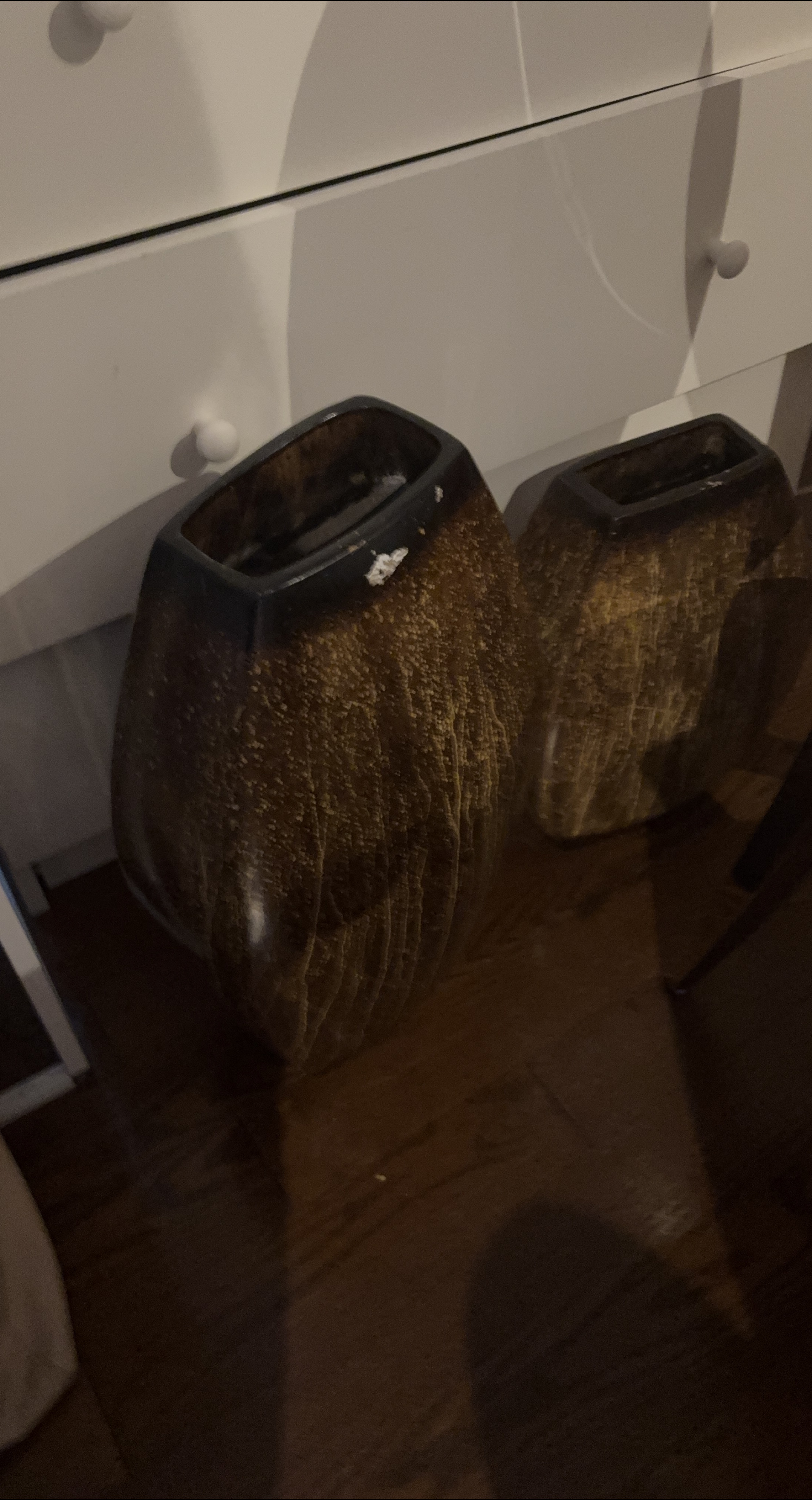 Decorative Brown Vases - Set of 2 thumbnail