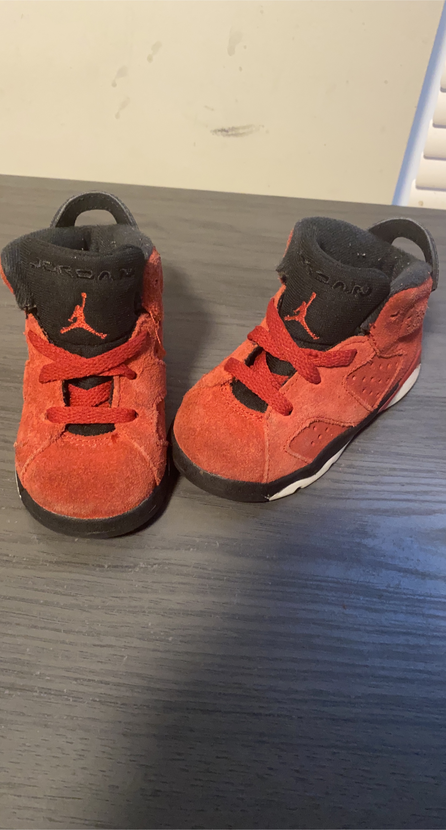 Jordan 6 Retro Toddler Shoes Red/Black thumbnail