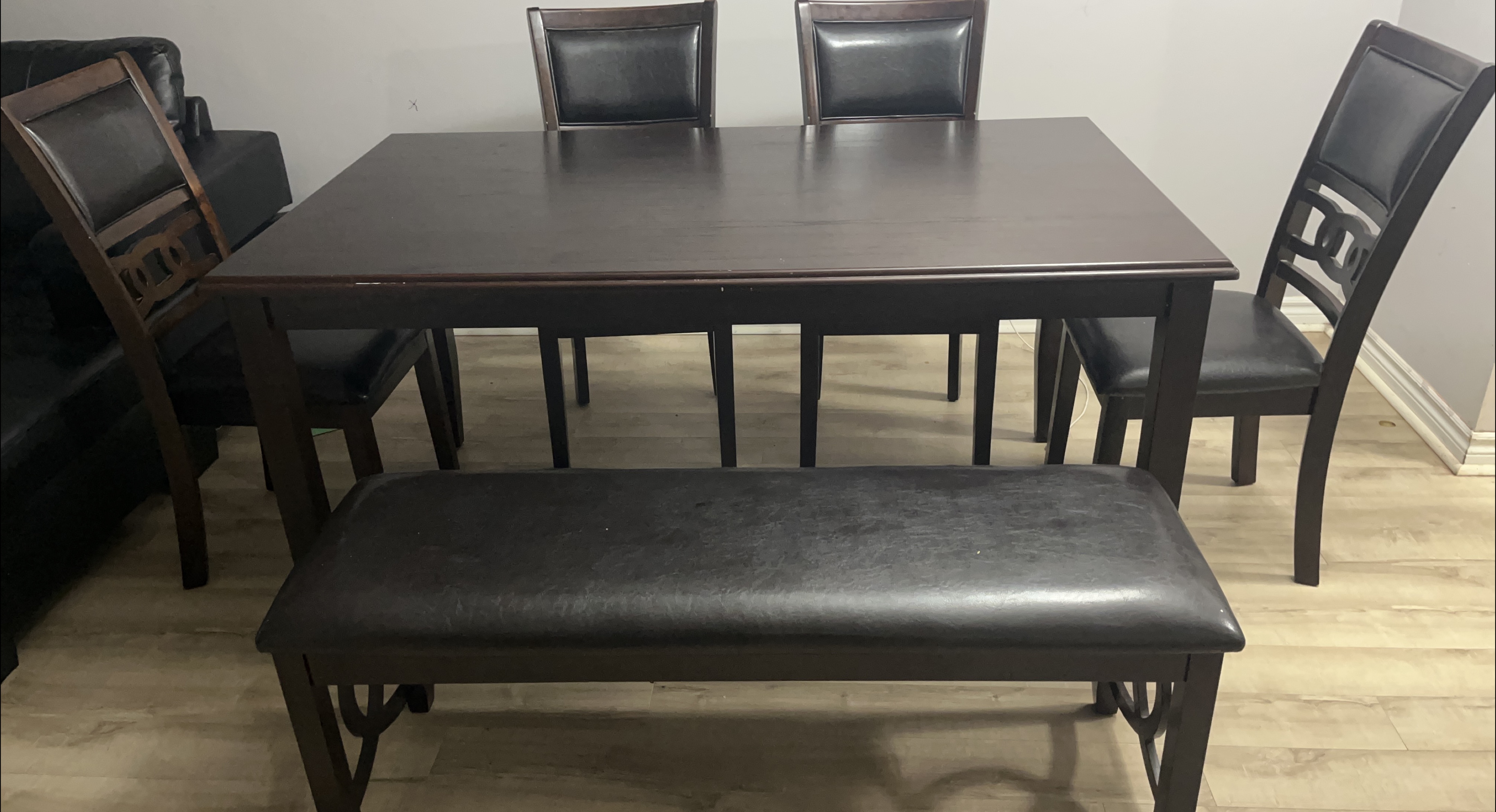 Solid 6-Seater Dining Set – Real Wood + Padded Seating