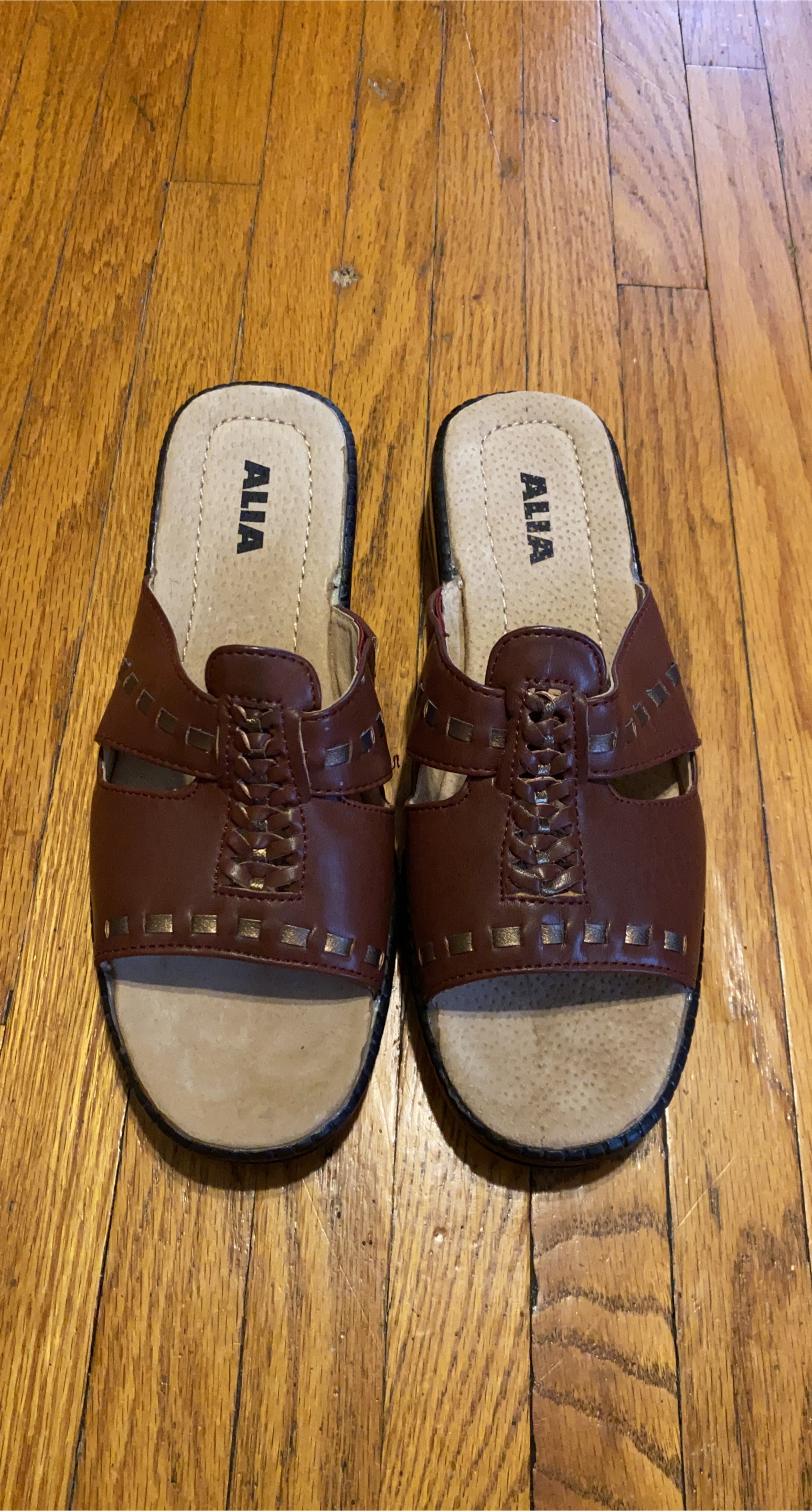 Alia Brown Leather Sandals - Size 7 thumbnail