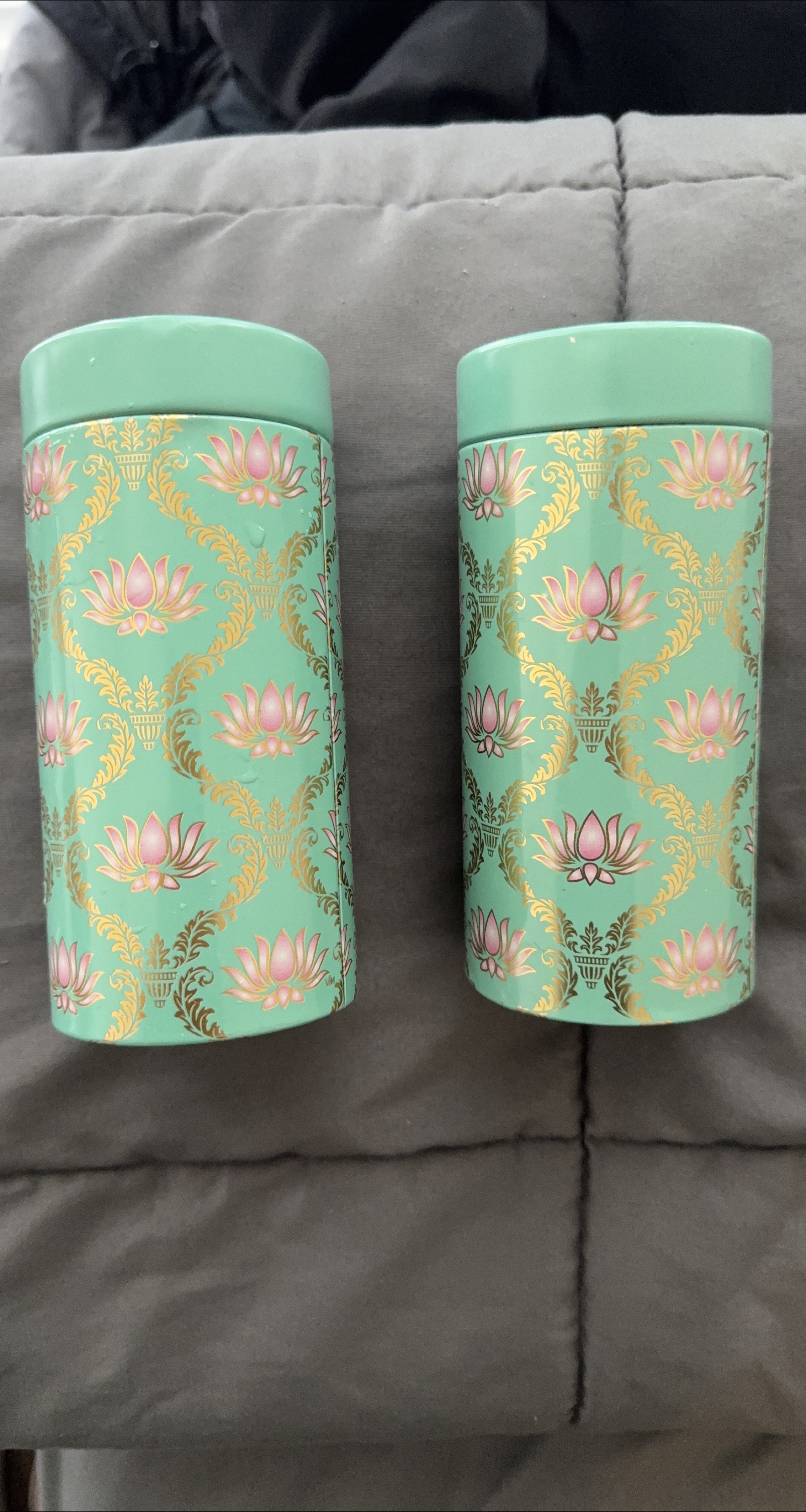 Decorative Mint Green & Gold Canisters thumbnail