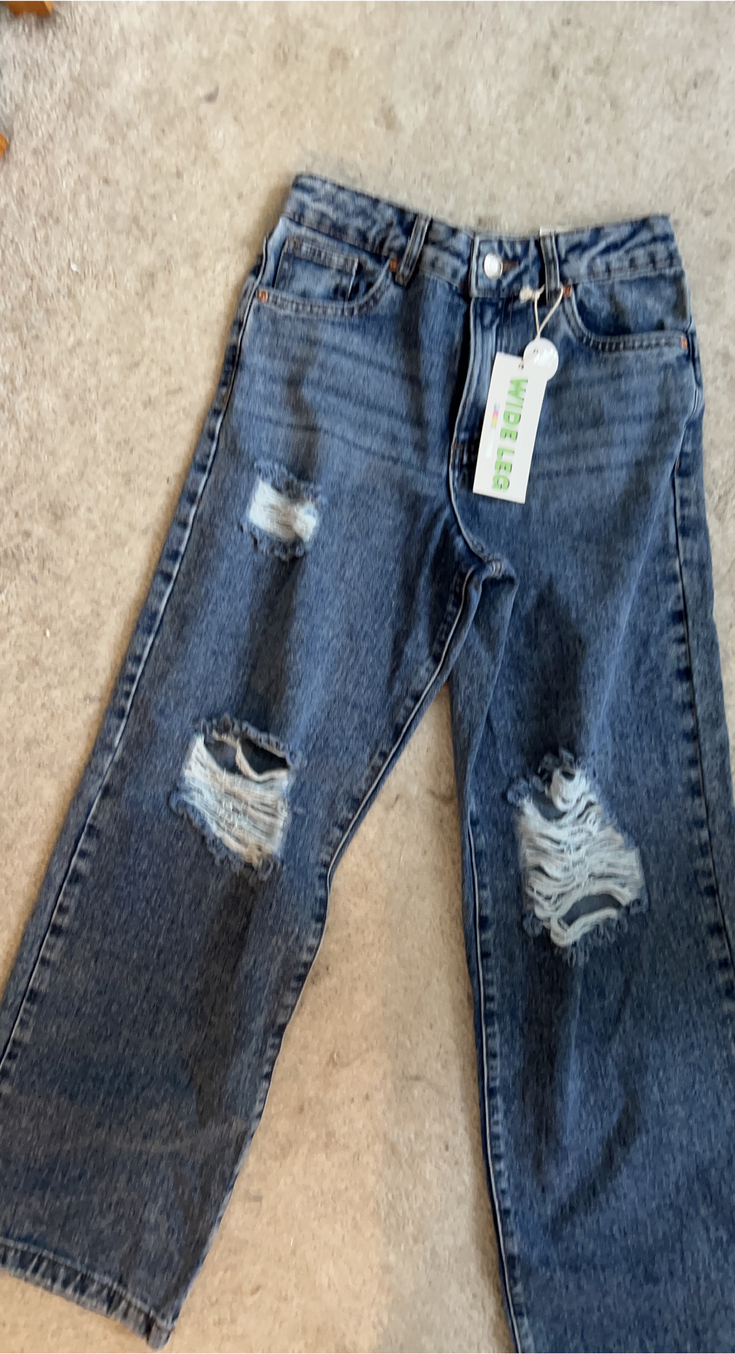 Wide Leg Distressed Jeans thumbnail