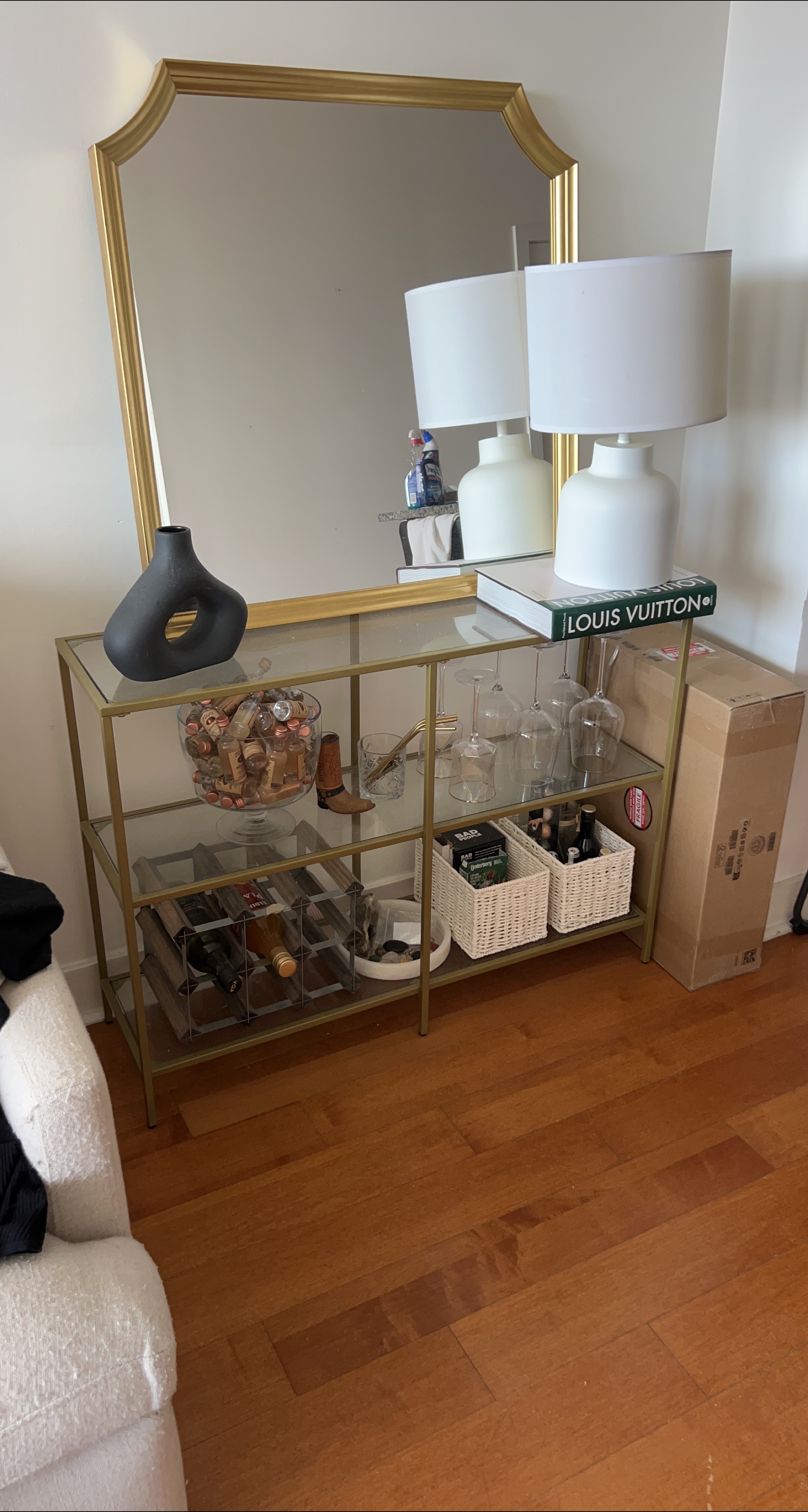 Gold  Glass Shelves thumbnail