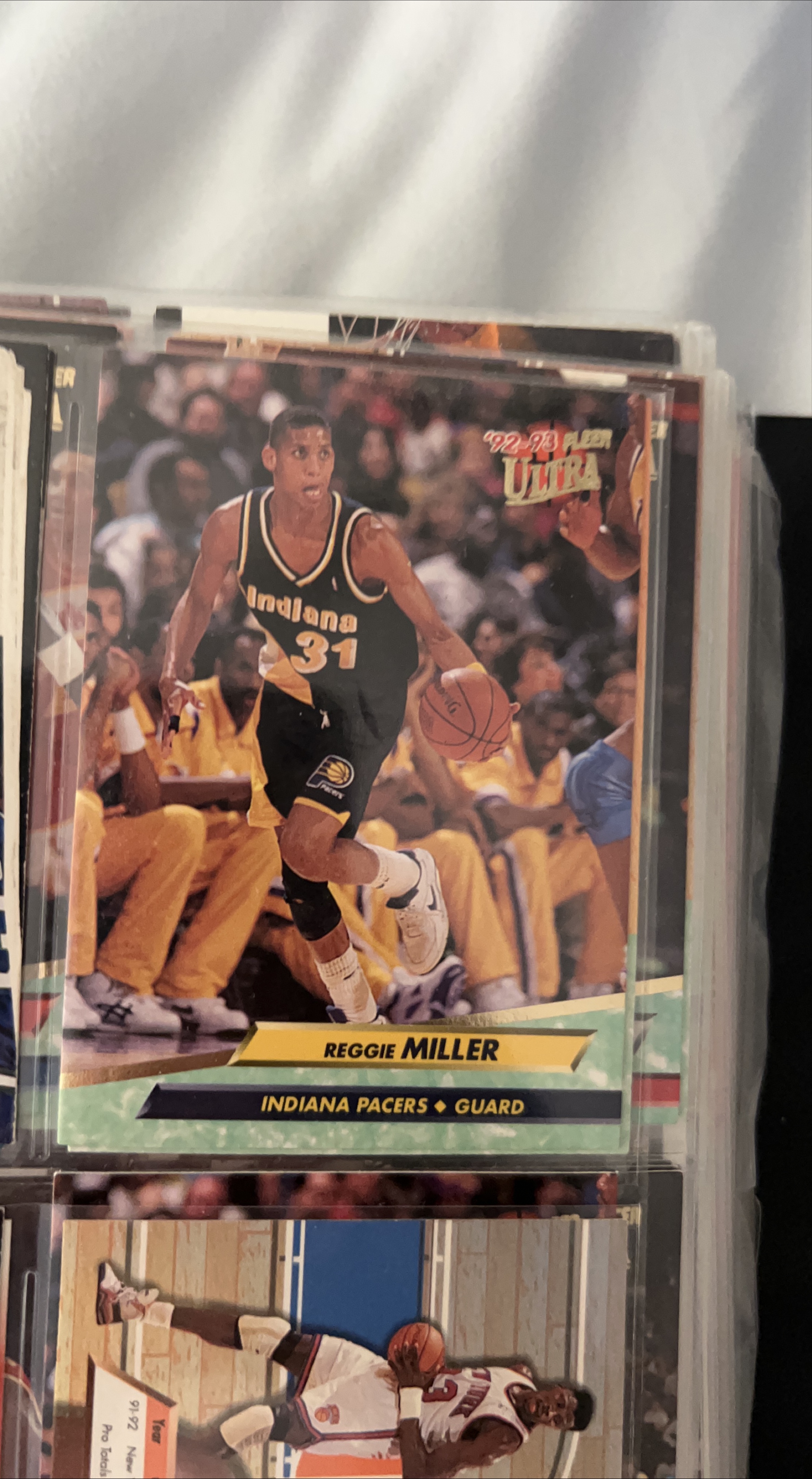 1992-93 Fleer Ultra Reggie Miller Indiana Pacers Trading Card
