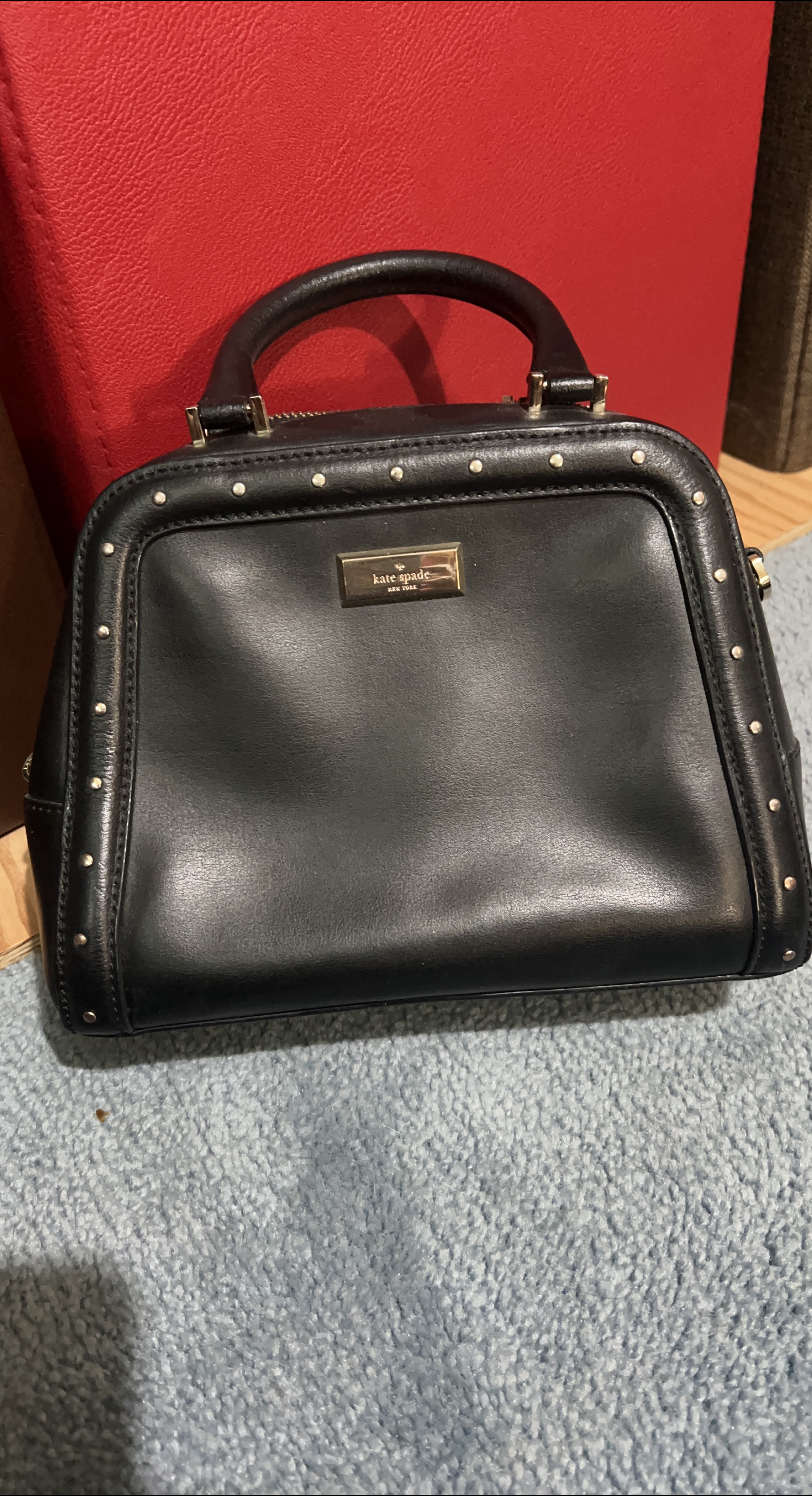 Kate Spade Black Leather Satchel thumbnail
