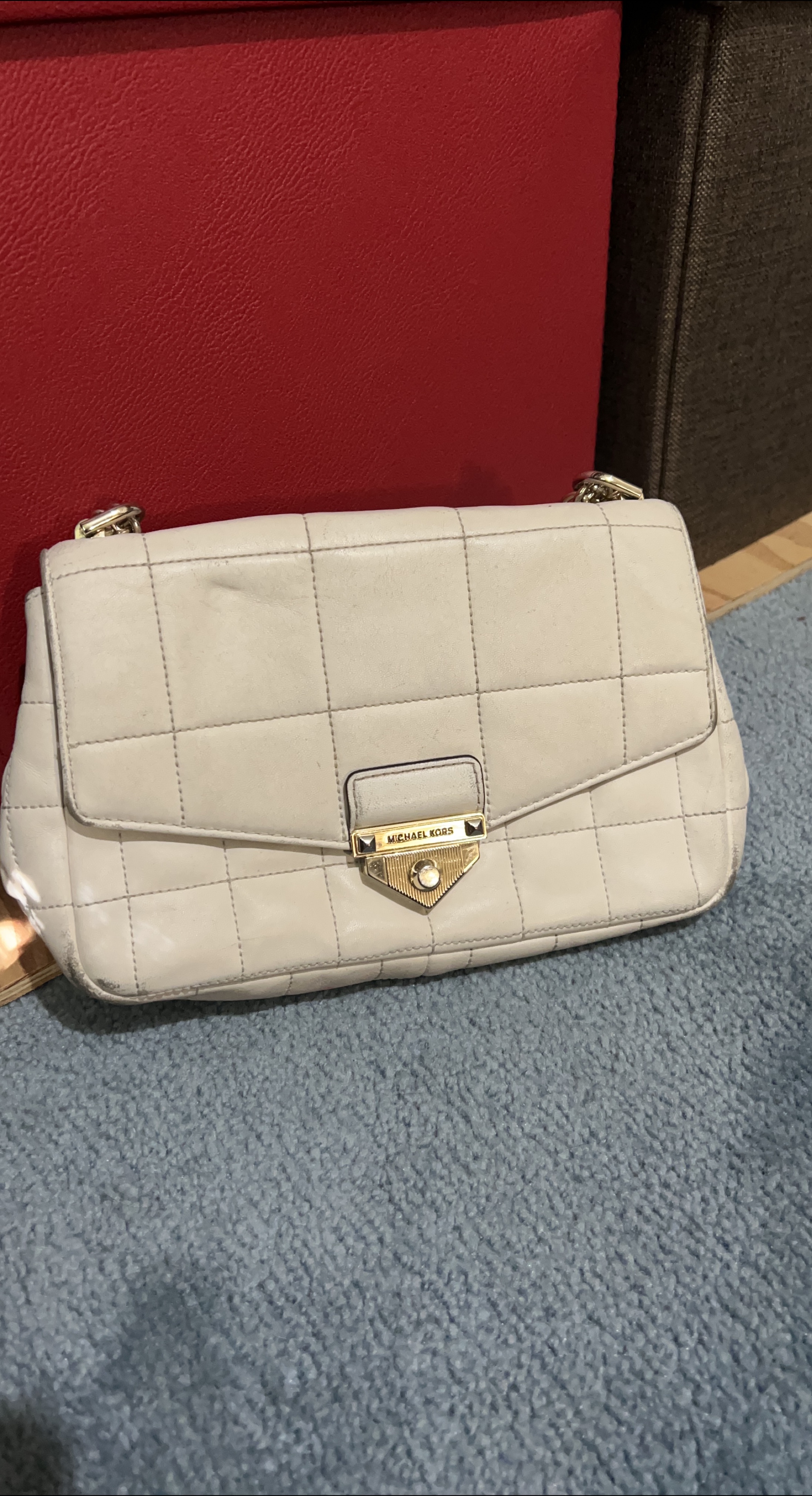 Michael Kors White Leather Shoulder Bag thumbnail