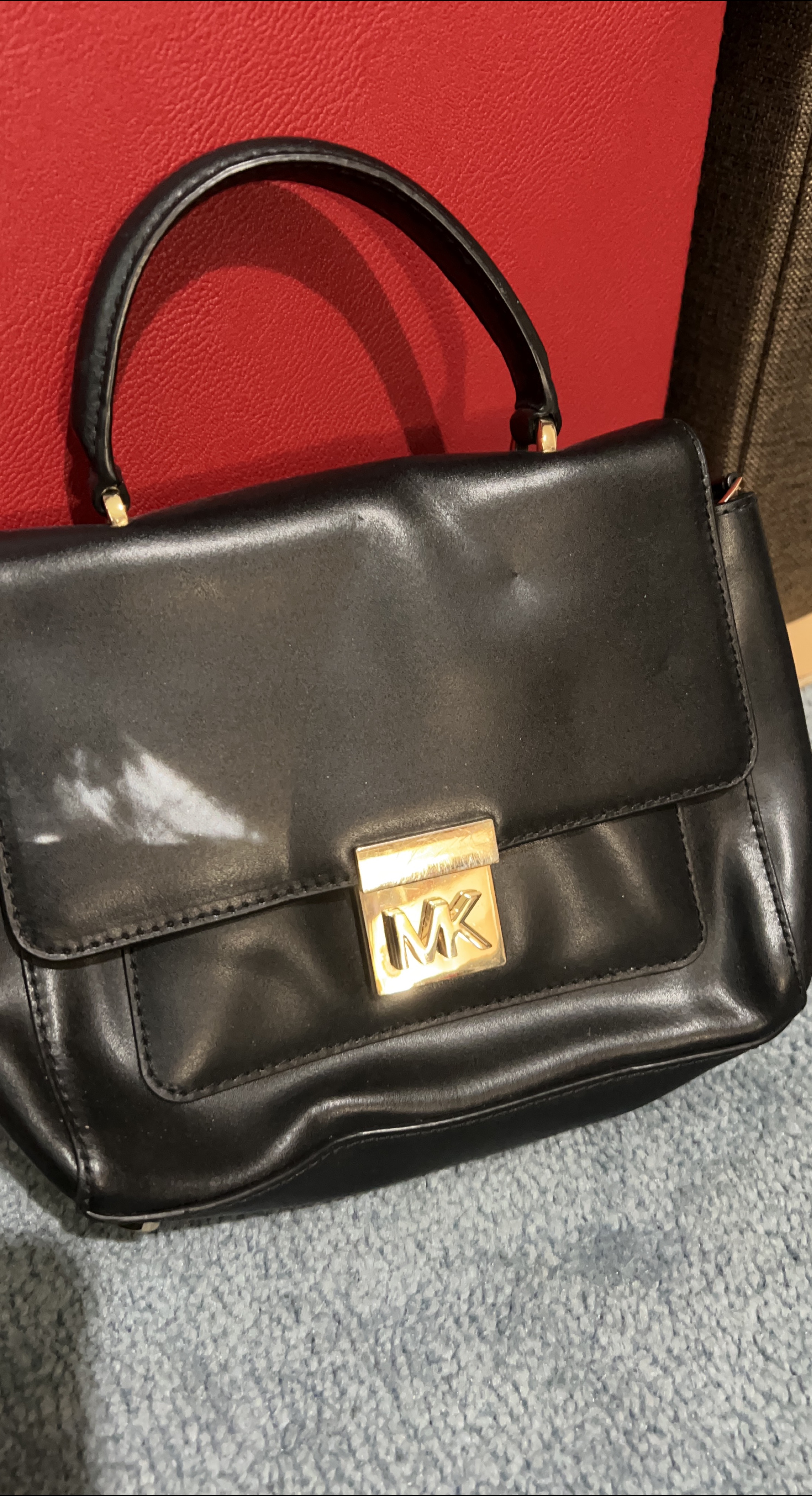 Michael Kors Black Leather Handbag thumbnail