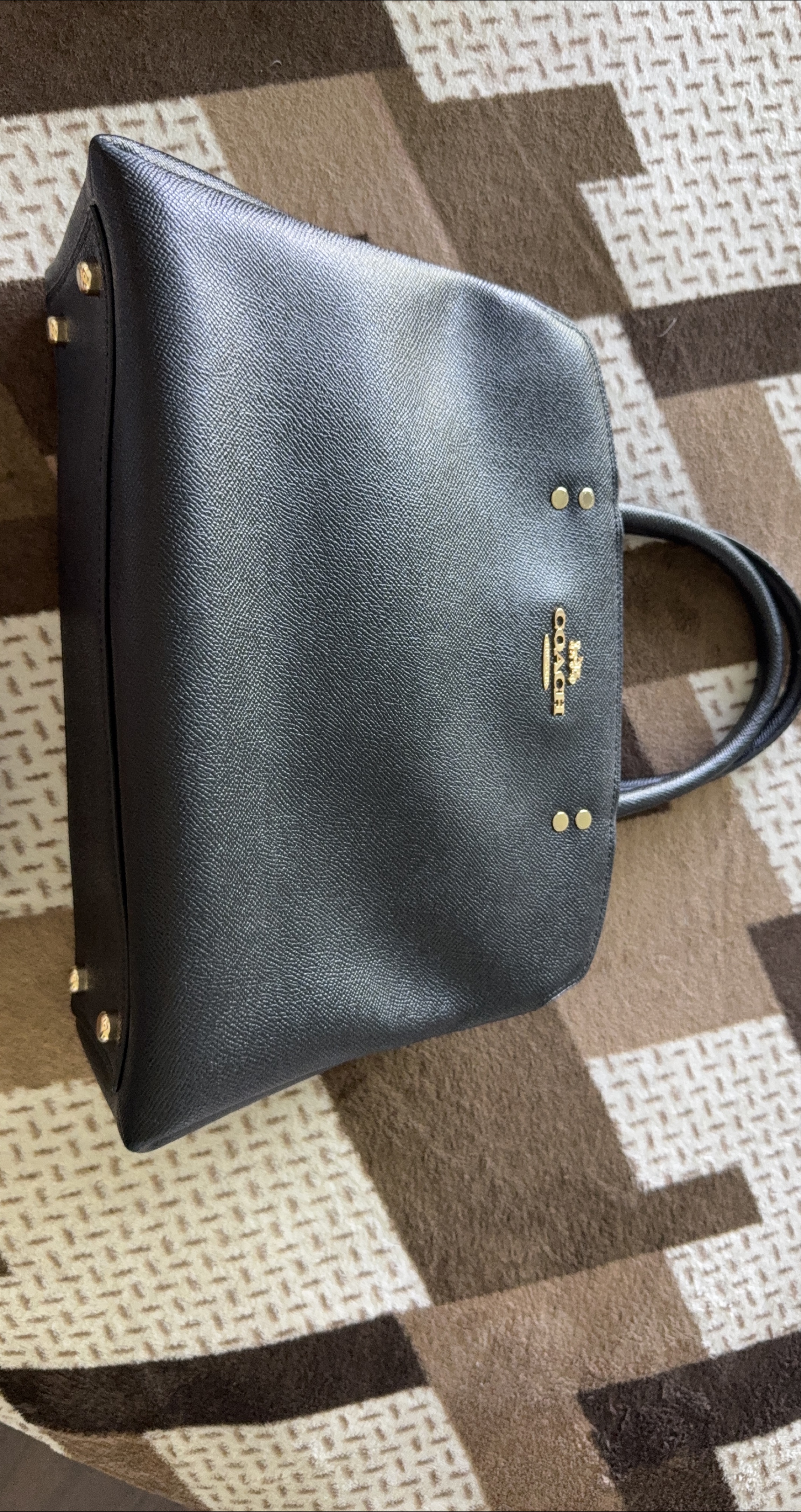 Coach Black Leather Satchel thumbnail