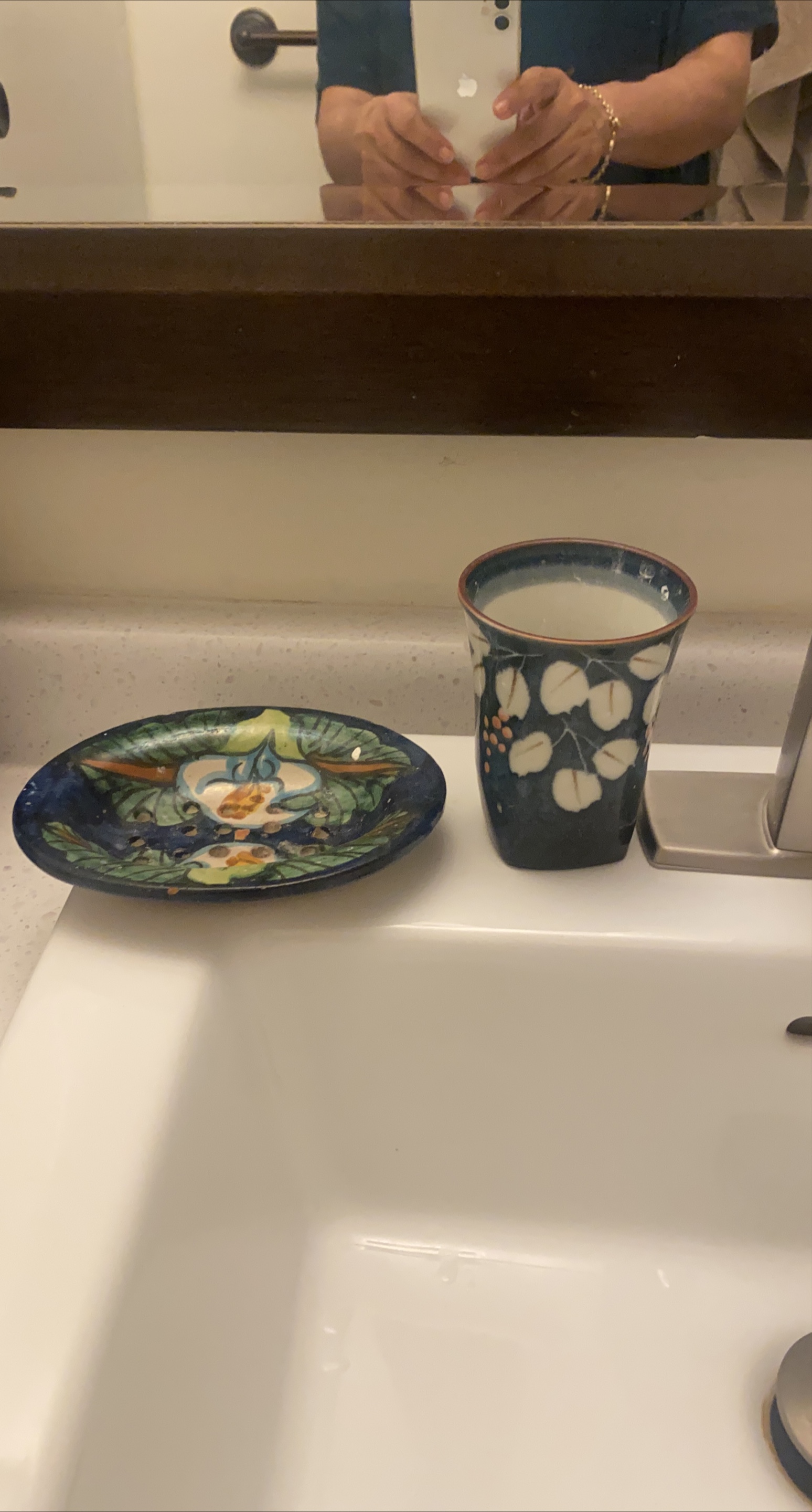Handcrafted Ceramic Cup and Soap Dish Set thumbnail