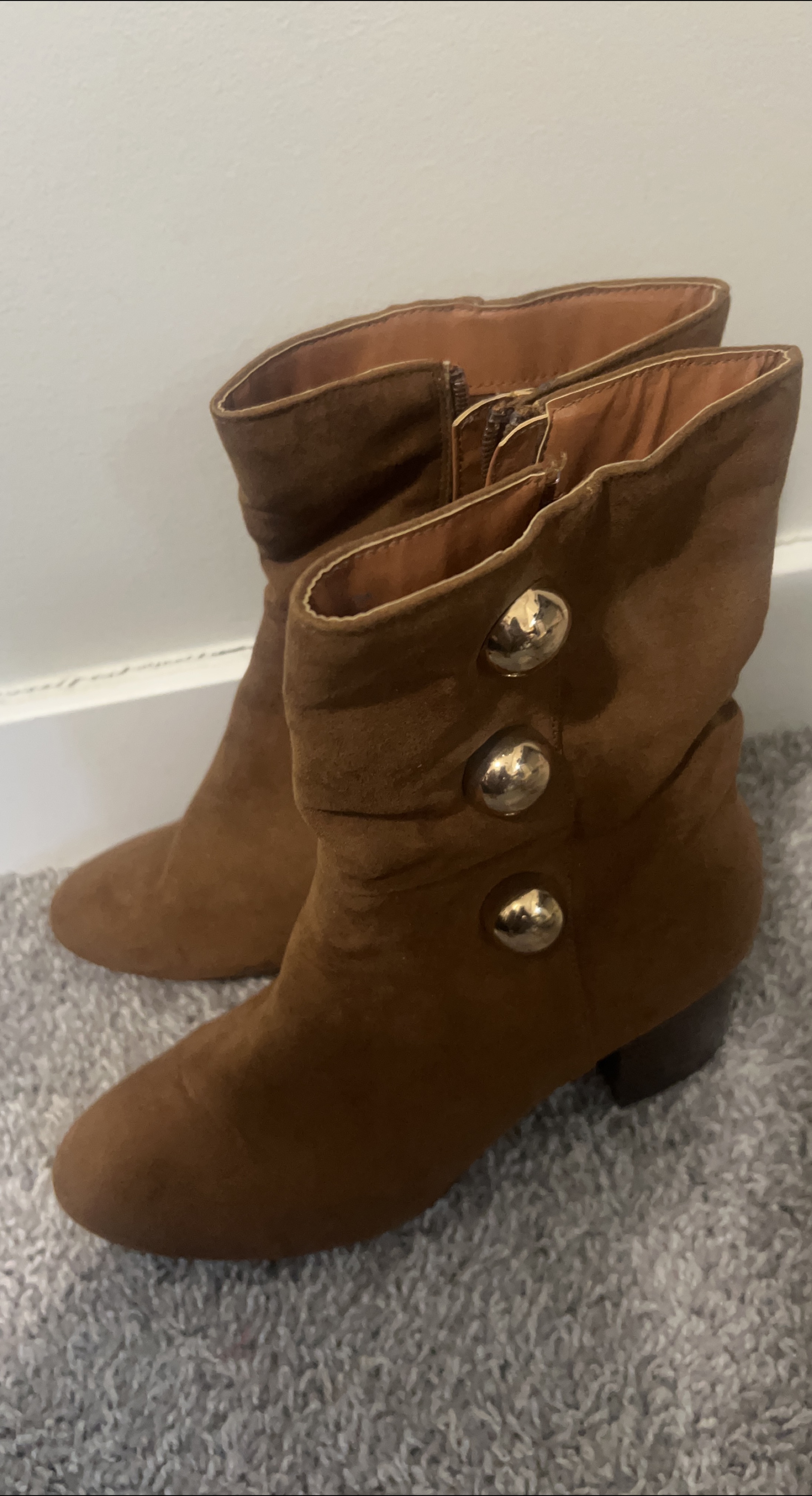 Brown Ankle Boots, Size 8 thumbnail
