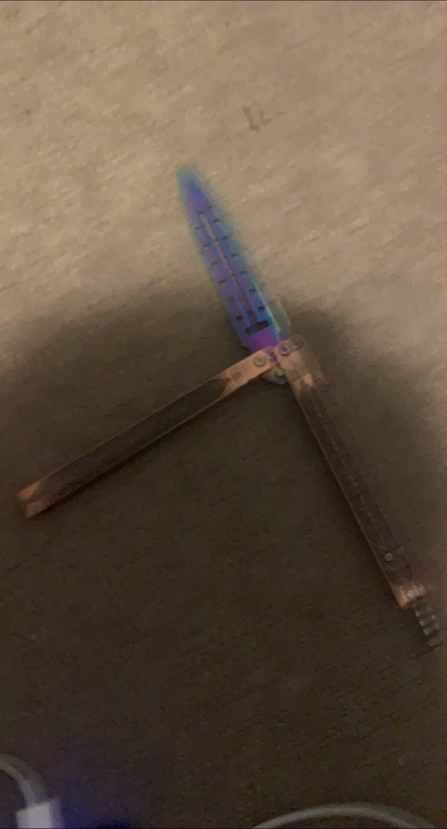 Butterfly Knife - Rainbow Metal thumbnail