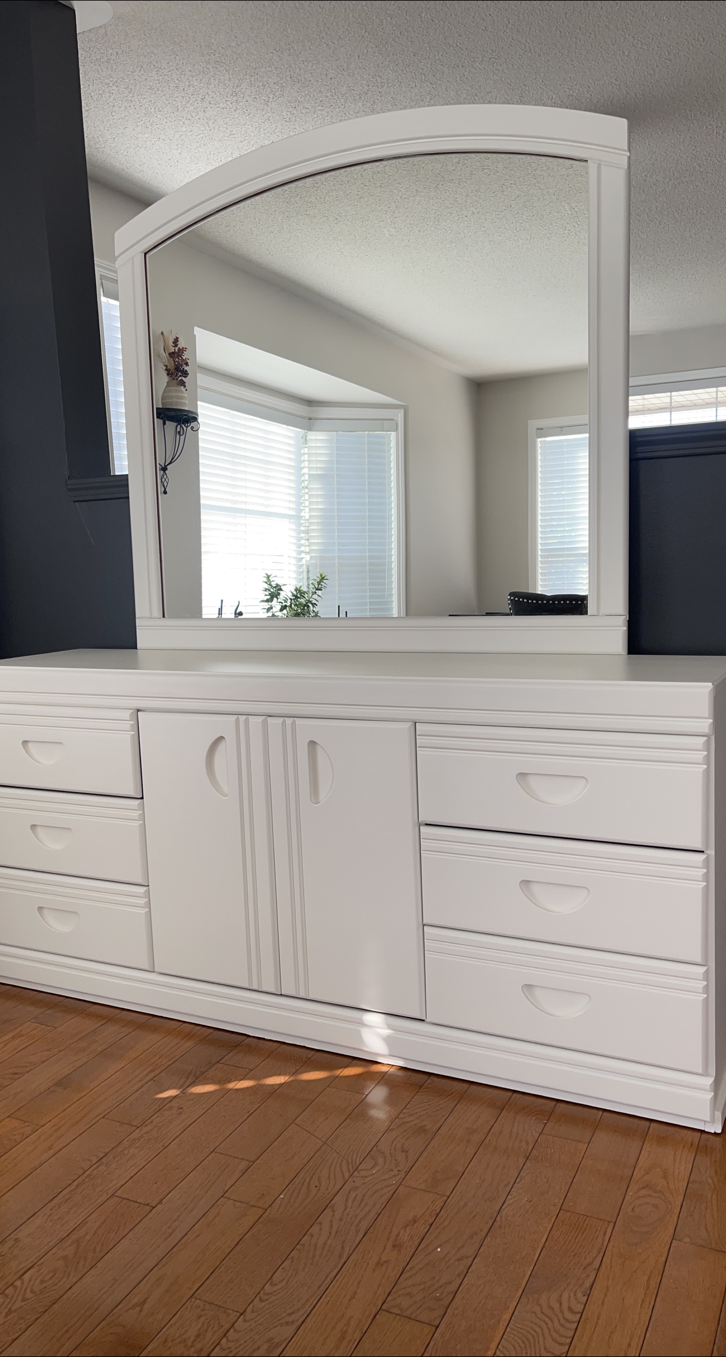 White Dresser with Mirror thumbnail