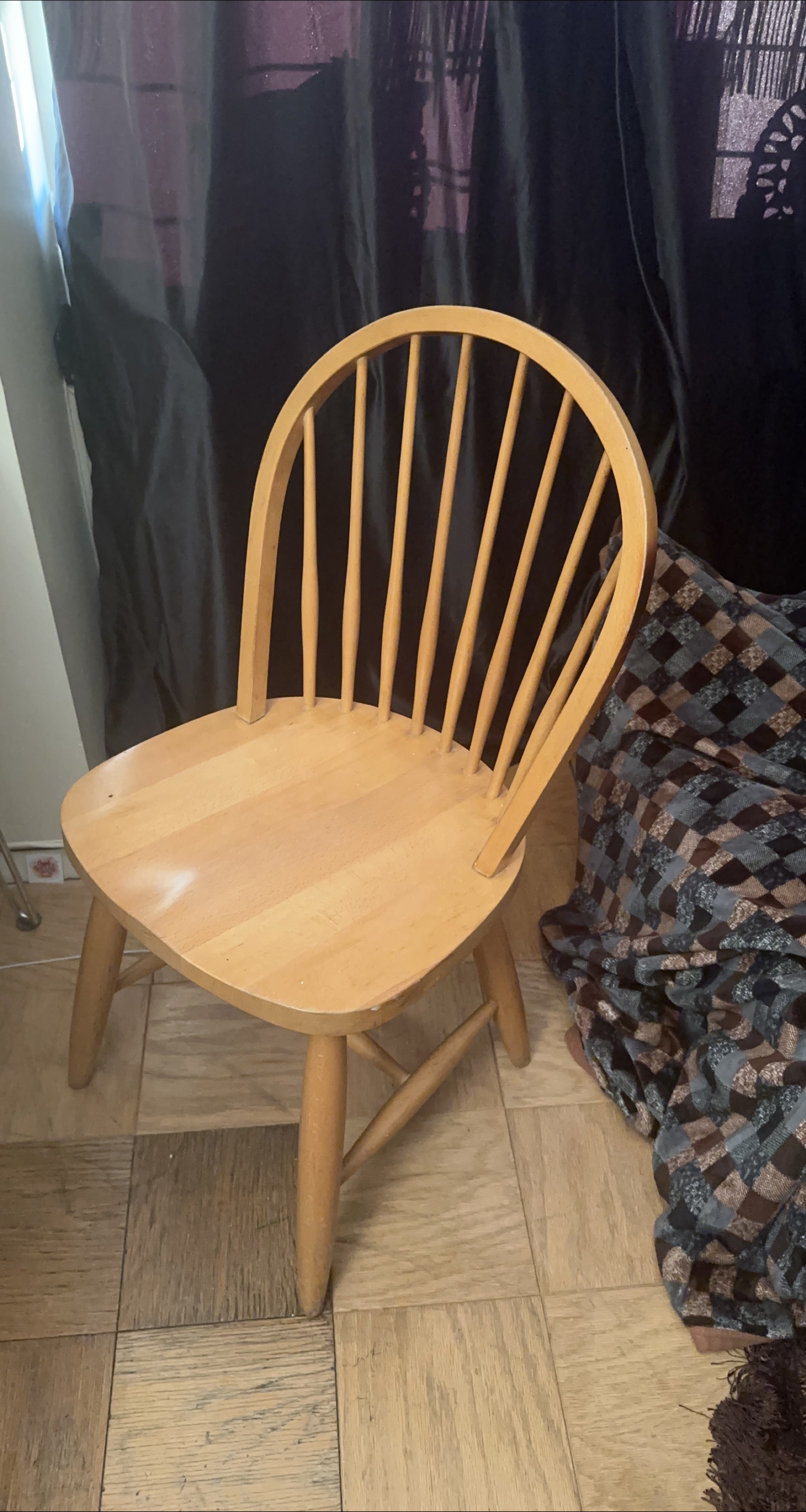 Wooden Spindle Back Dining Chair thumbnail