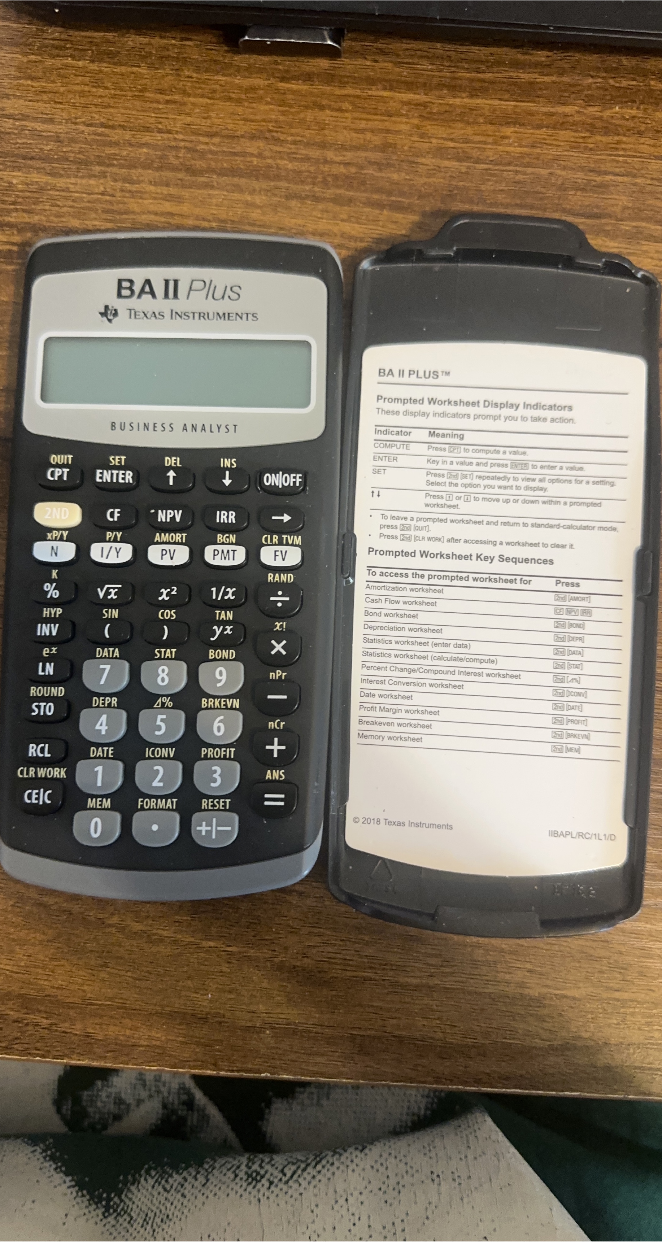 Texas Instruments BA II Plus Financial Calculator