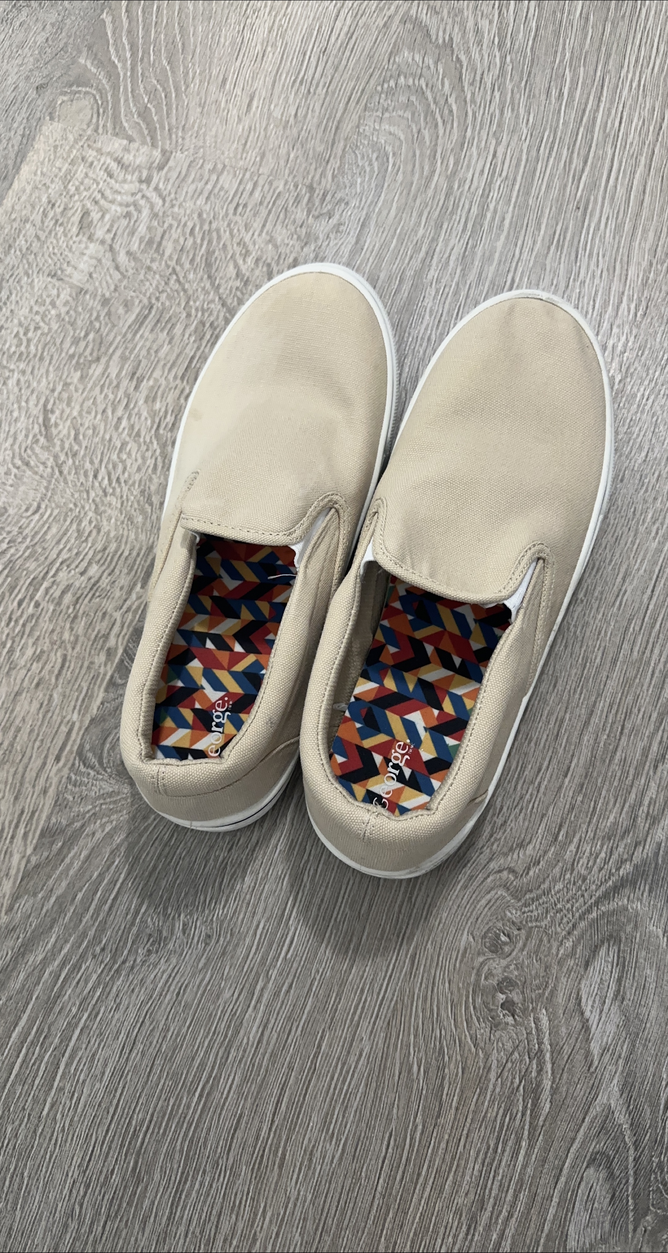 George Beige Slip-On Shoes thumbnail