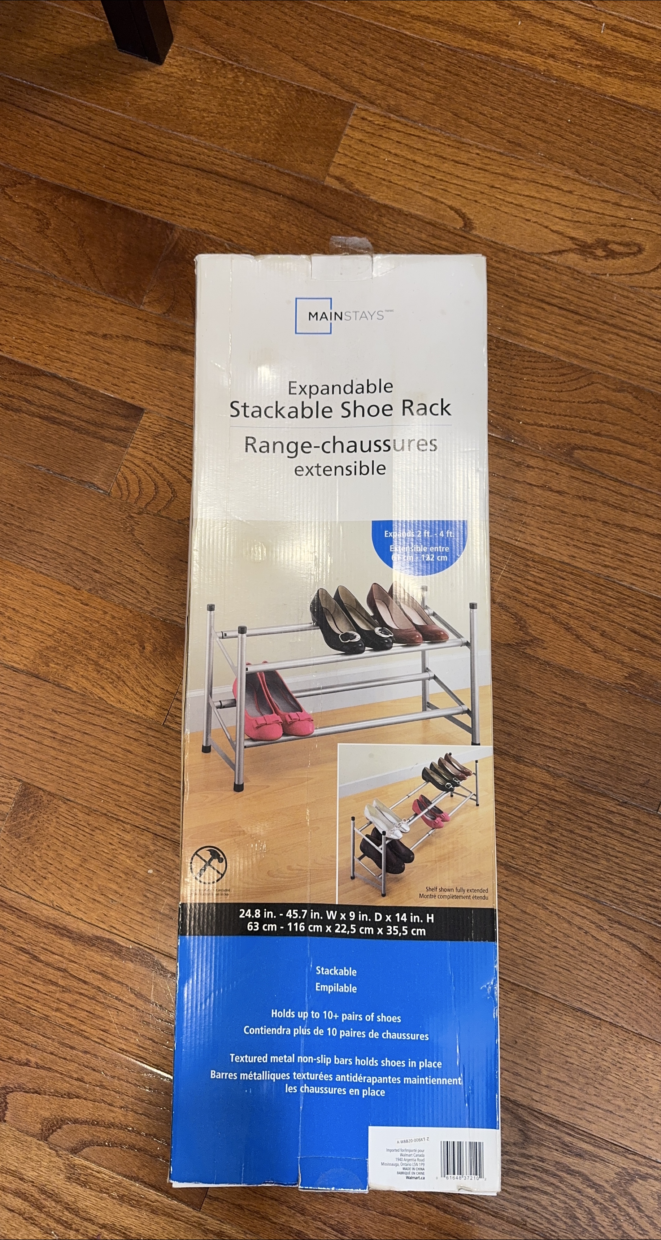 Mainstays Expandable Stackable Shoe Rack