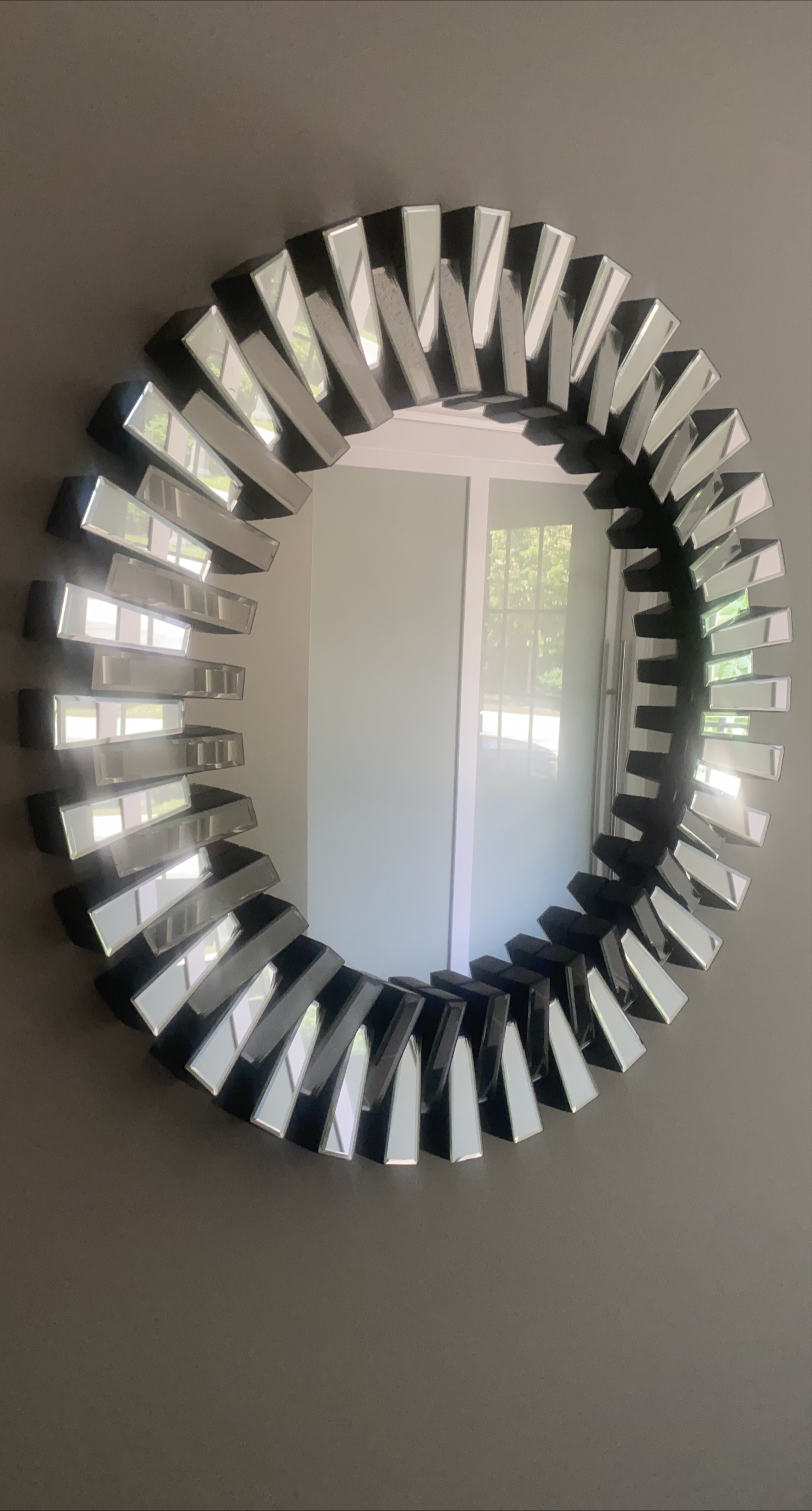 Round Mirrored Wall Decor from Urban Barn 35”D thumbnail
