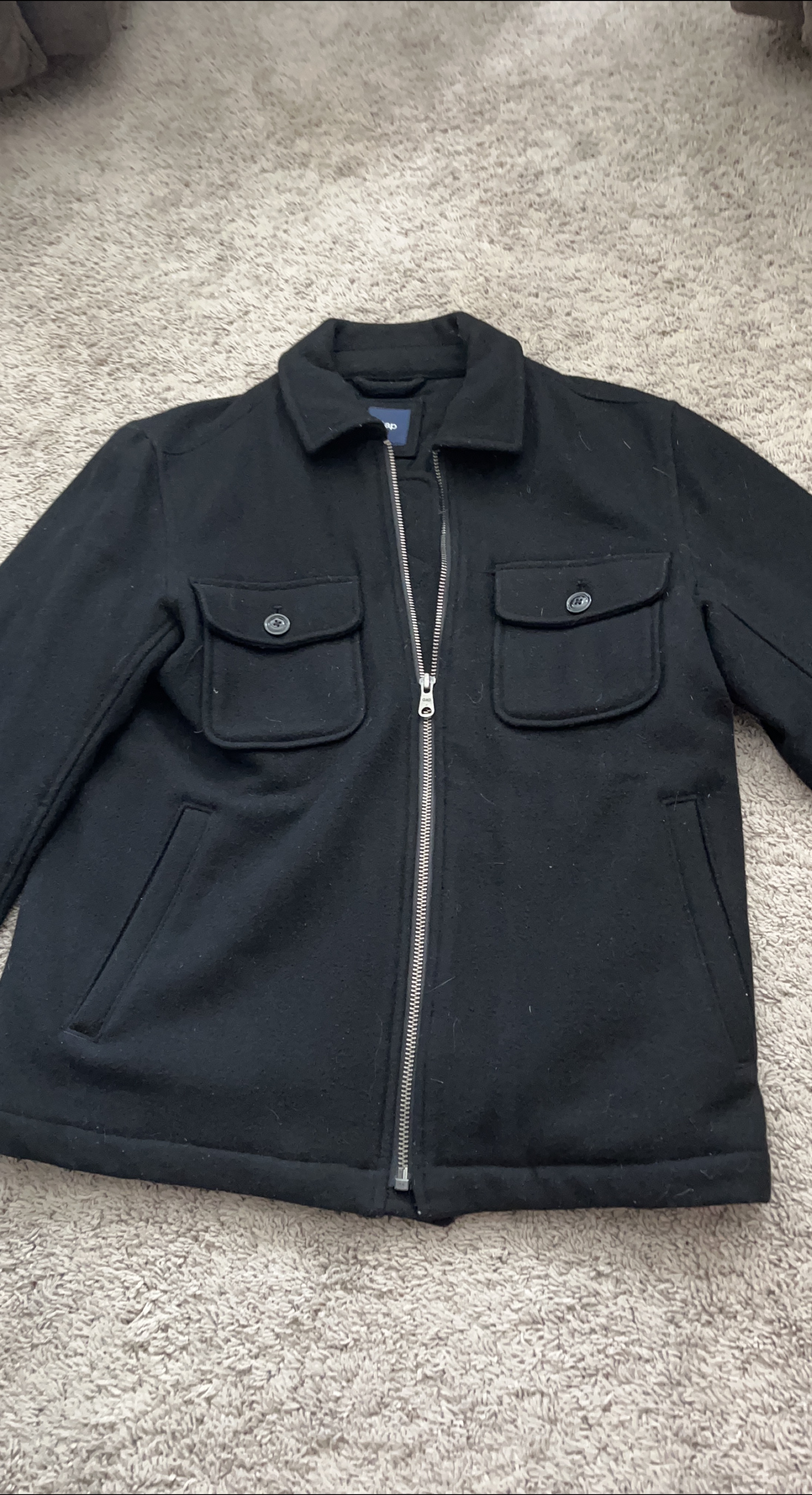 Gap Black Wool Blend Jacket thumbnail