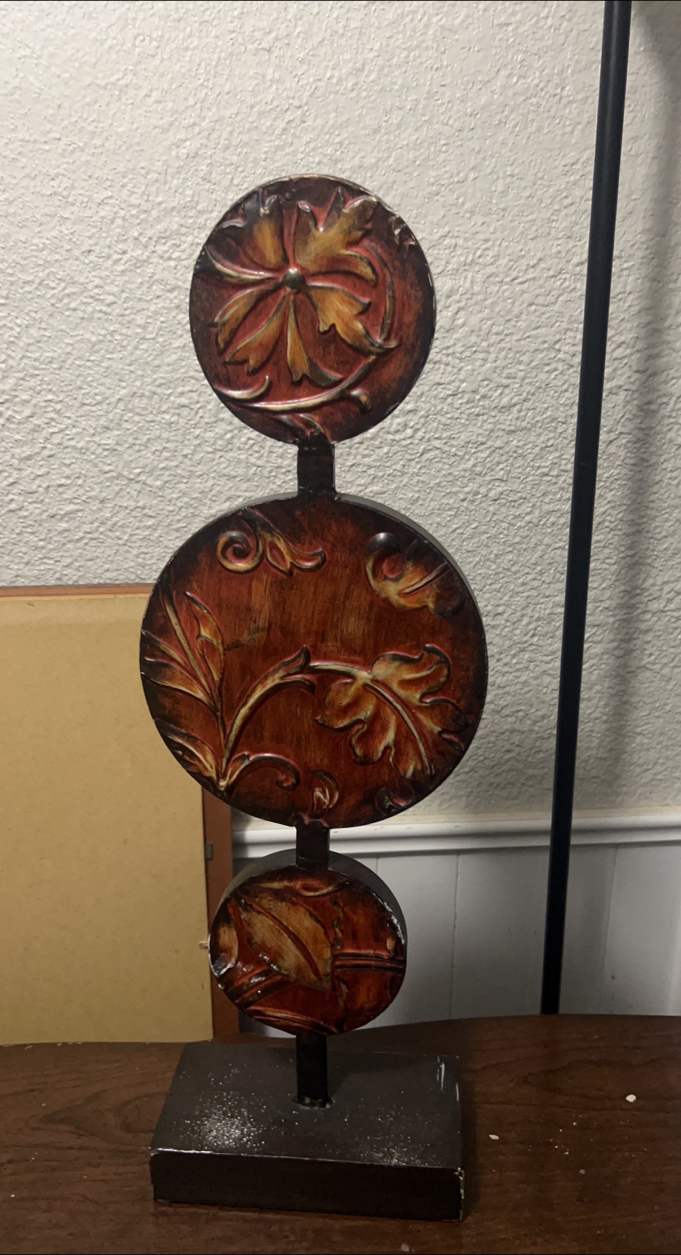 Decorative Metal Stand with Floral Design thumbnail