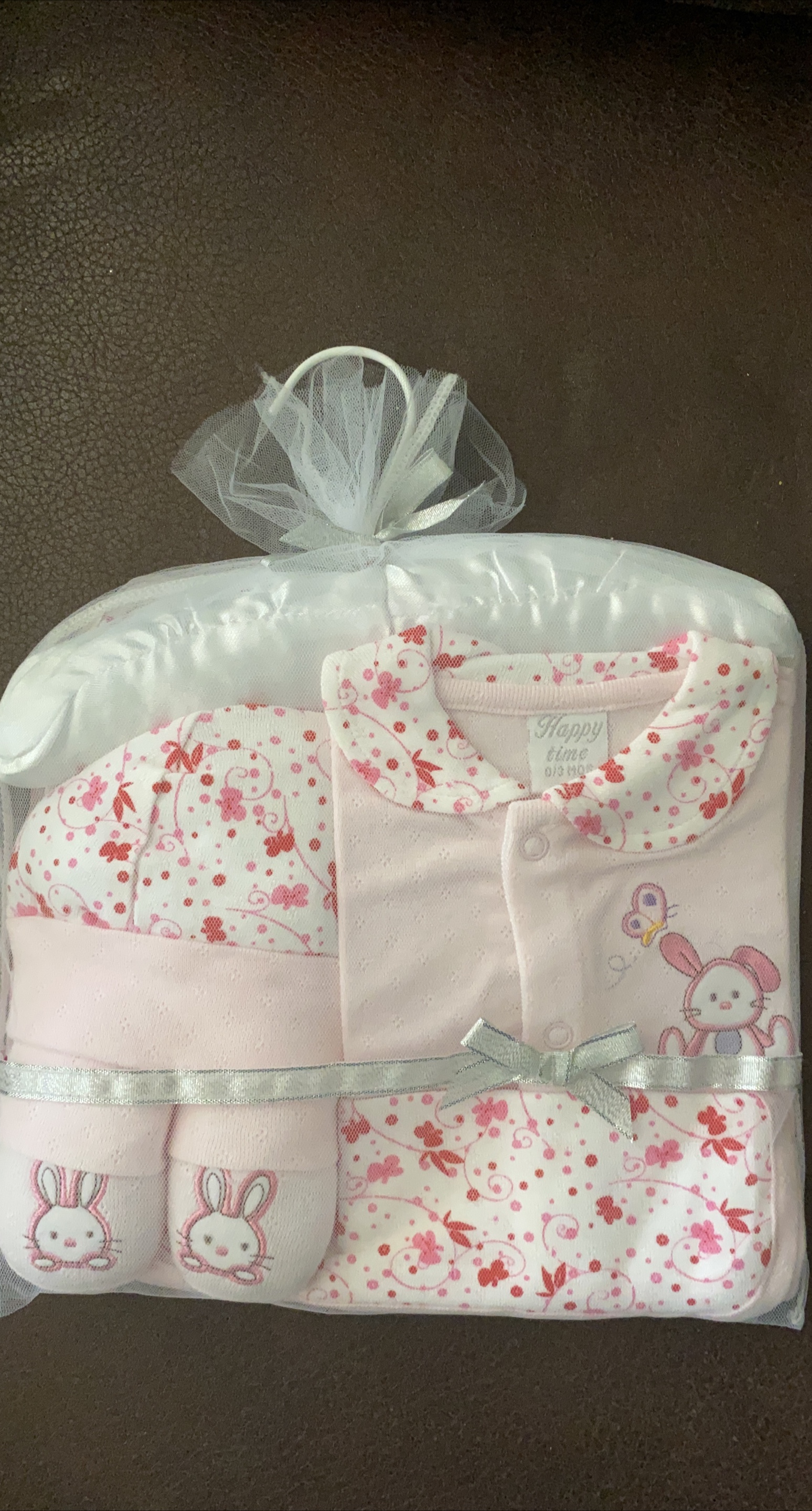 Happy Time Baby Set 0-3 Months - Pink, New thumbnail