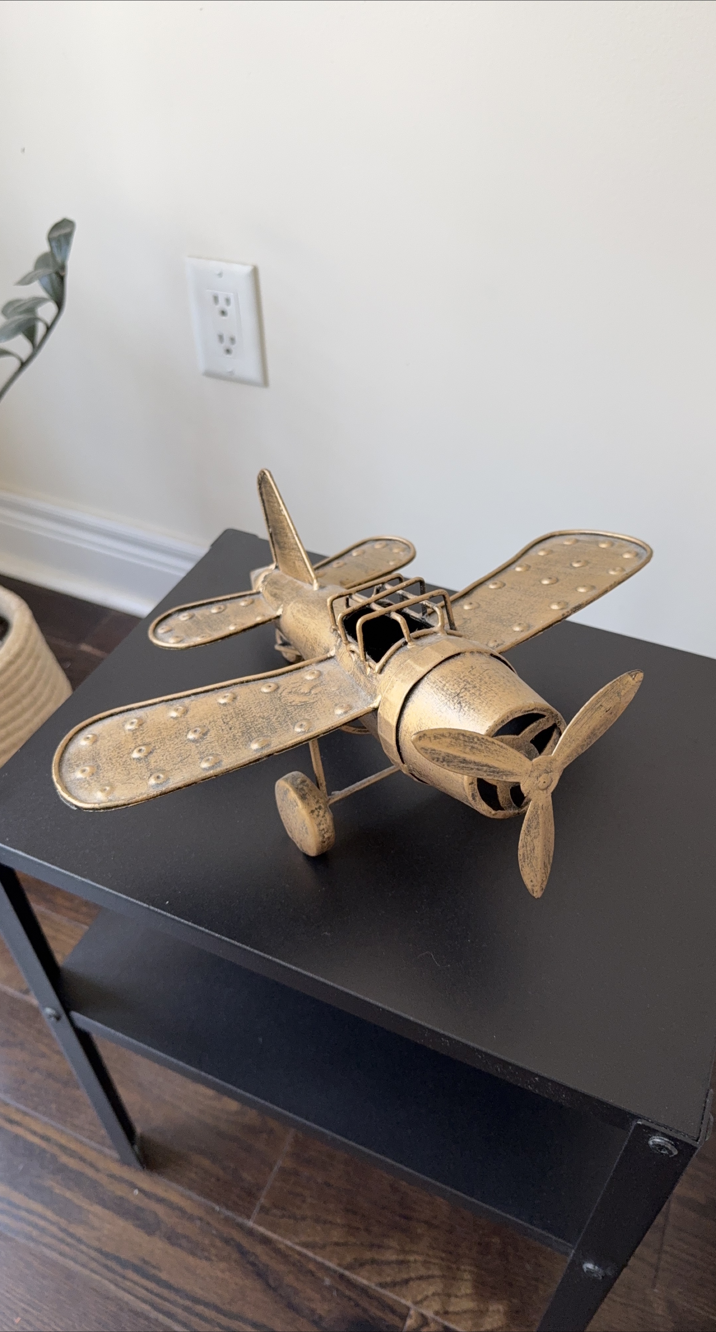 Metal (Gold) Decorative Airplane thumbnail