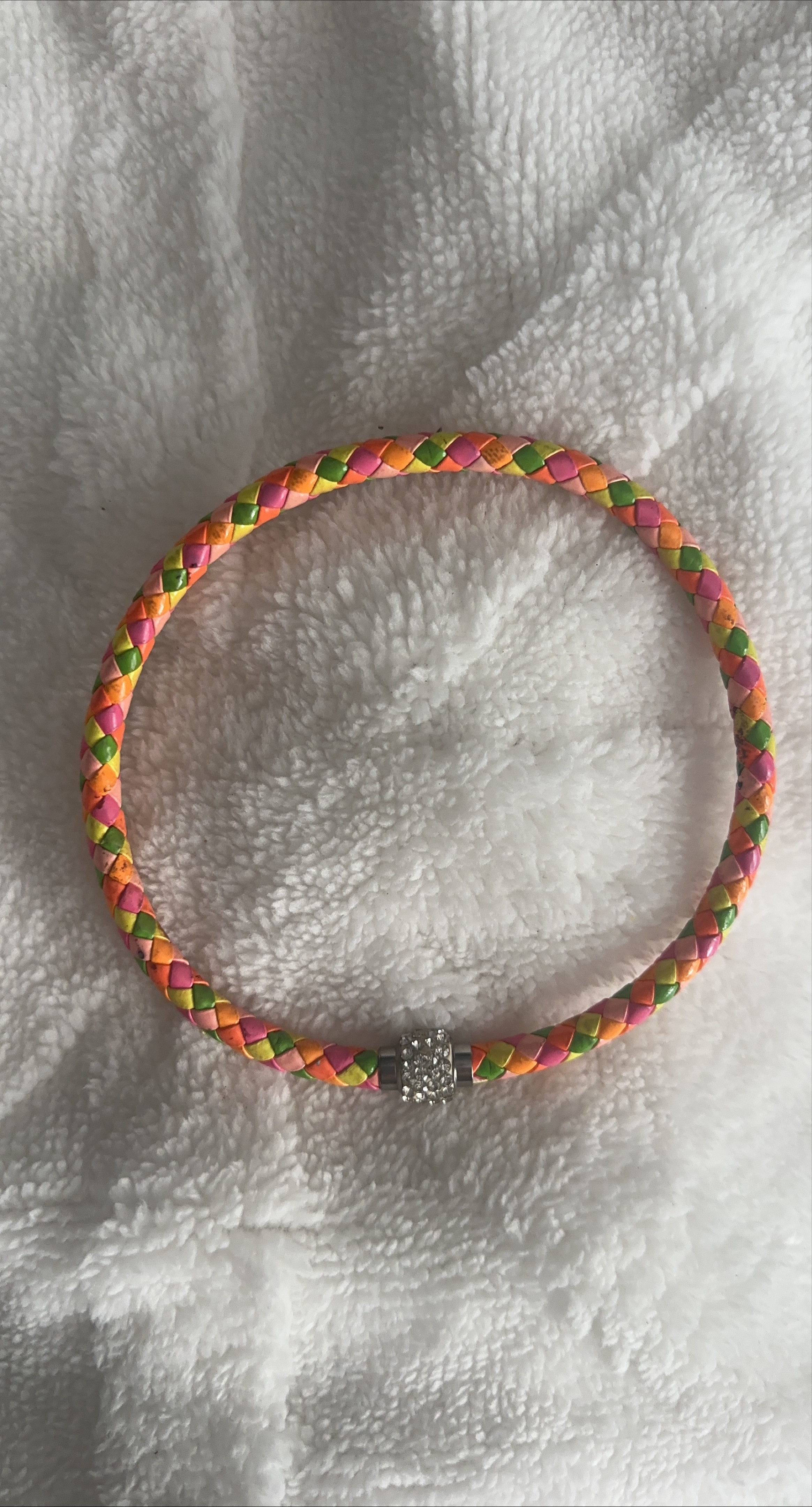 Braided Leather Necklace - Colorful thumbnail