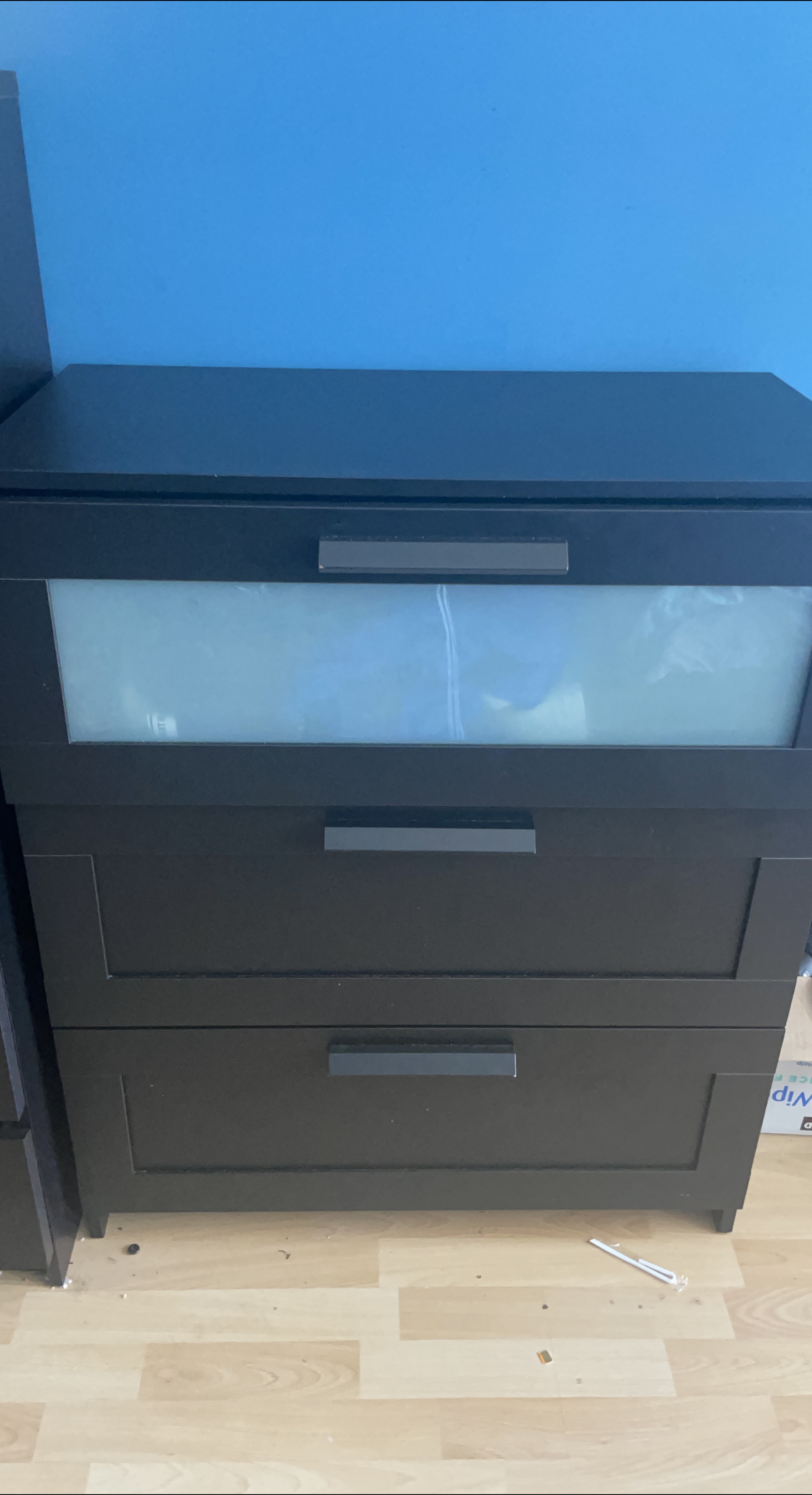 IKEA Hemnes Black-Brown 3-Drawer Chest thumbnail