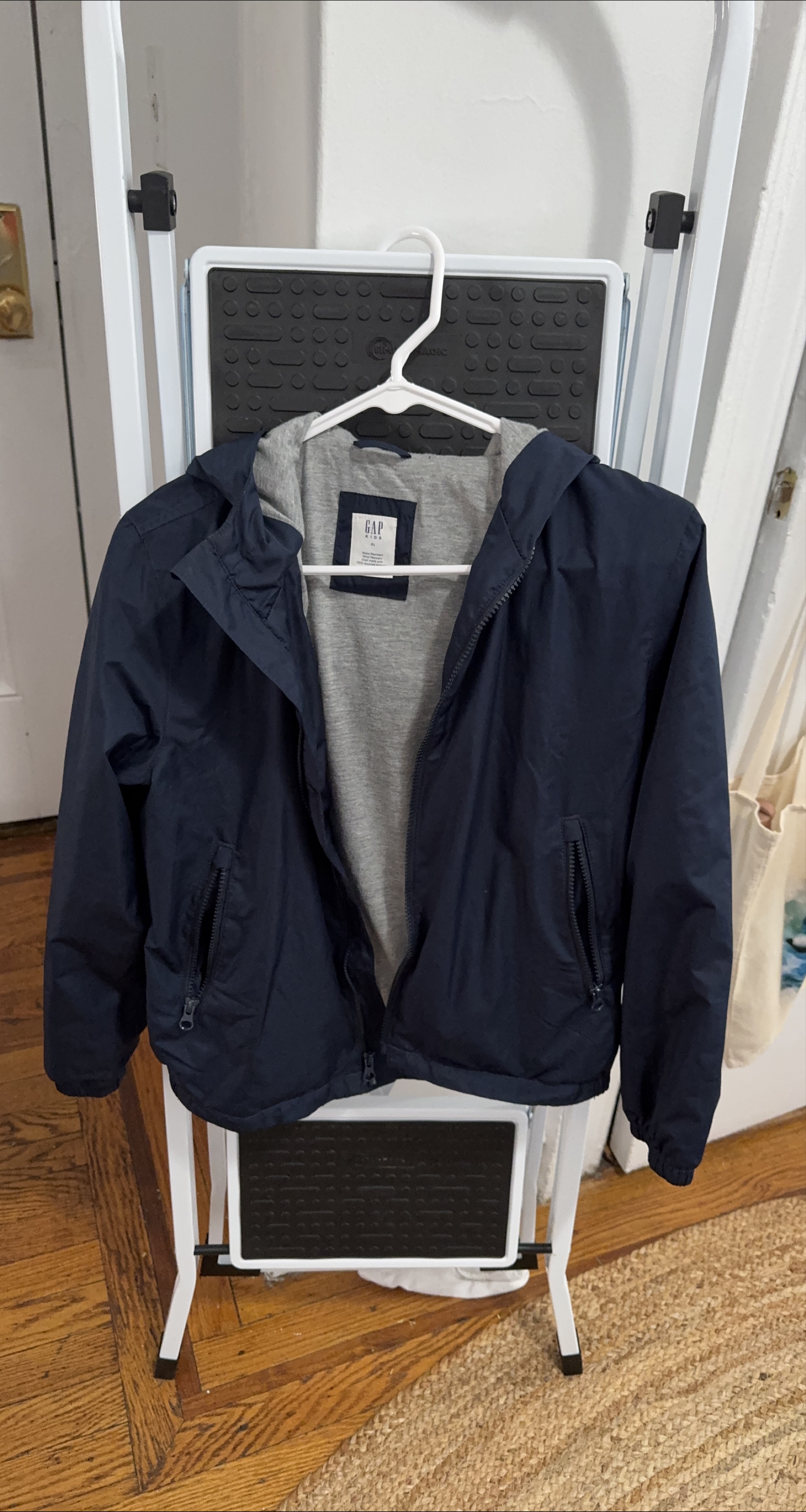 GAP Kids XL Navy Blue Hooded Jacket thumbnail