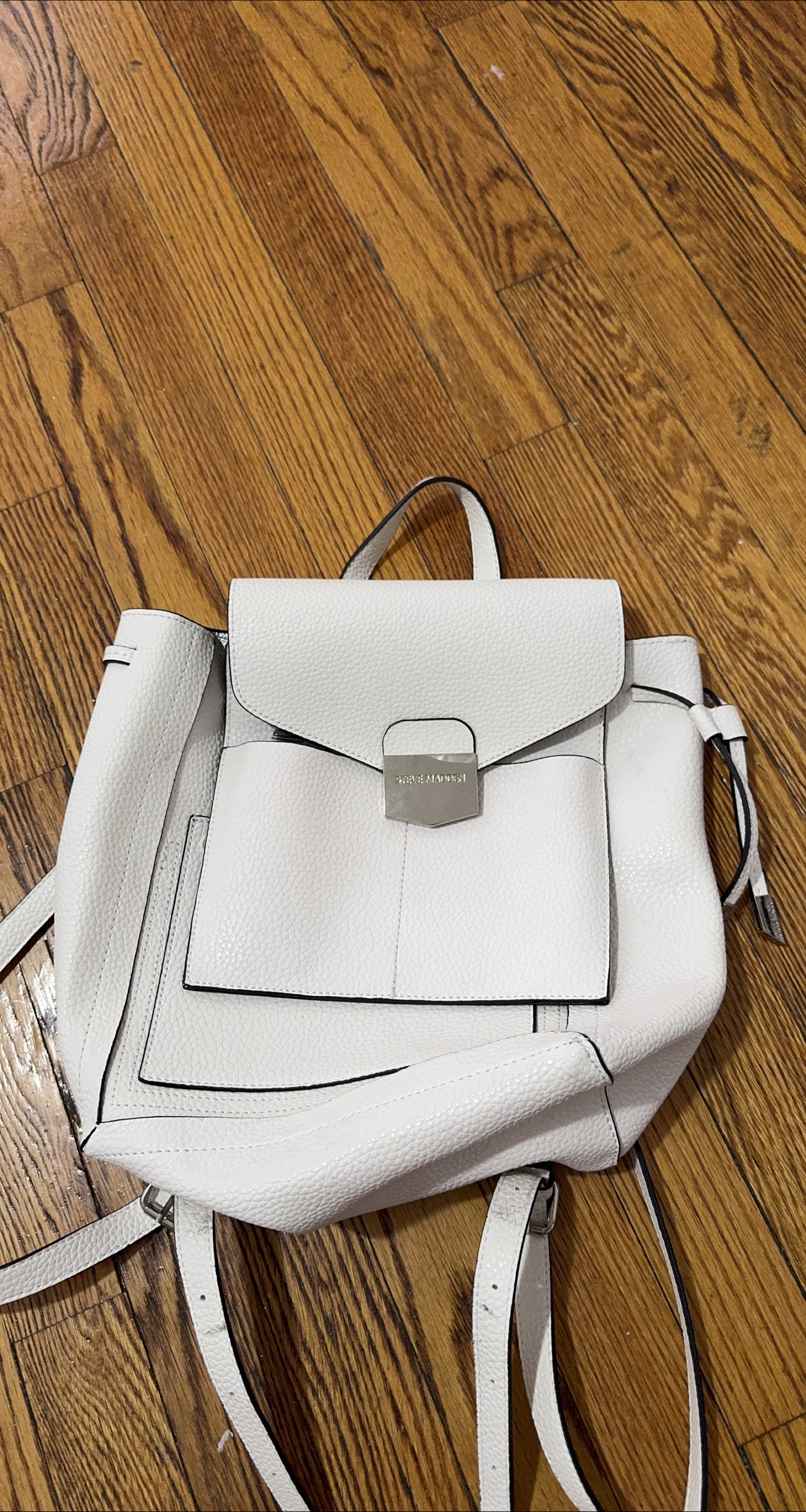 Rebecca Minkoff White Leather Backpack thumbnail