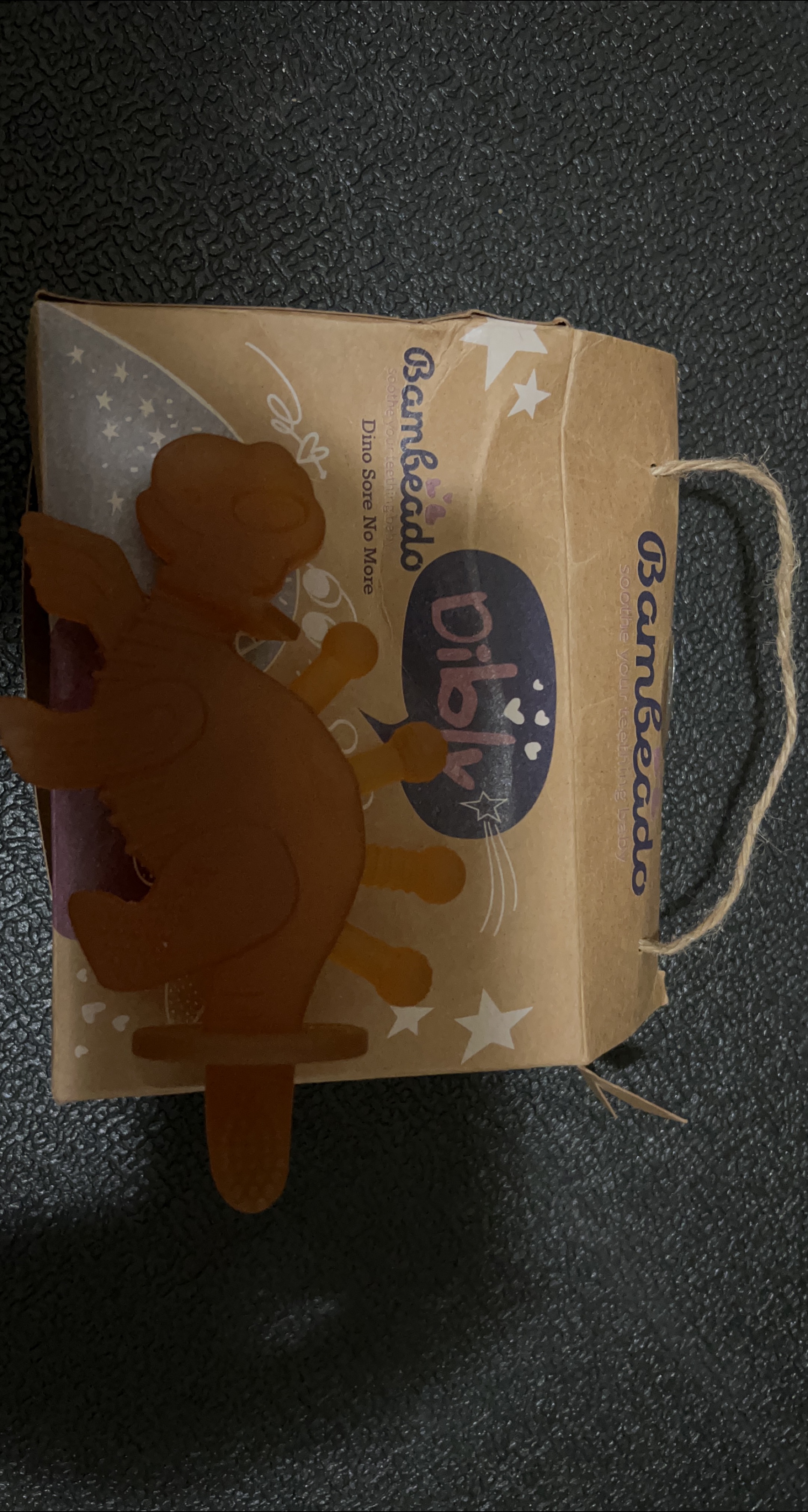 Bambeado Dibly Amber Dinosaur Teether - New thumbnail
