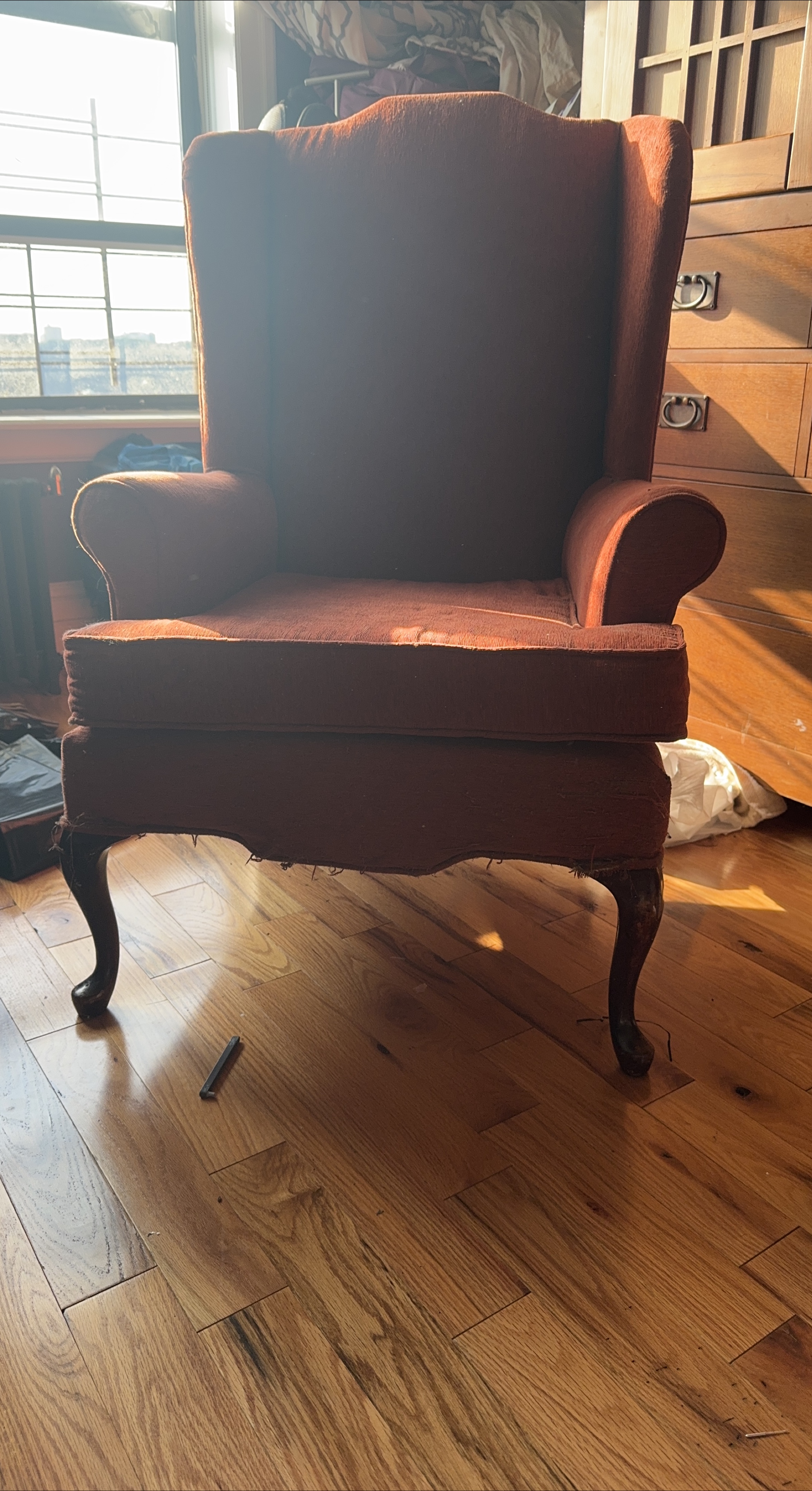 Wingback Armchair - Brown thumbnail