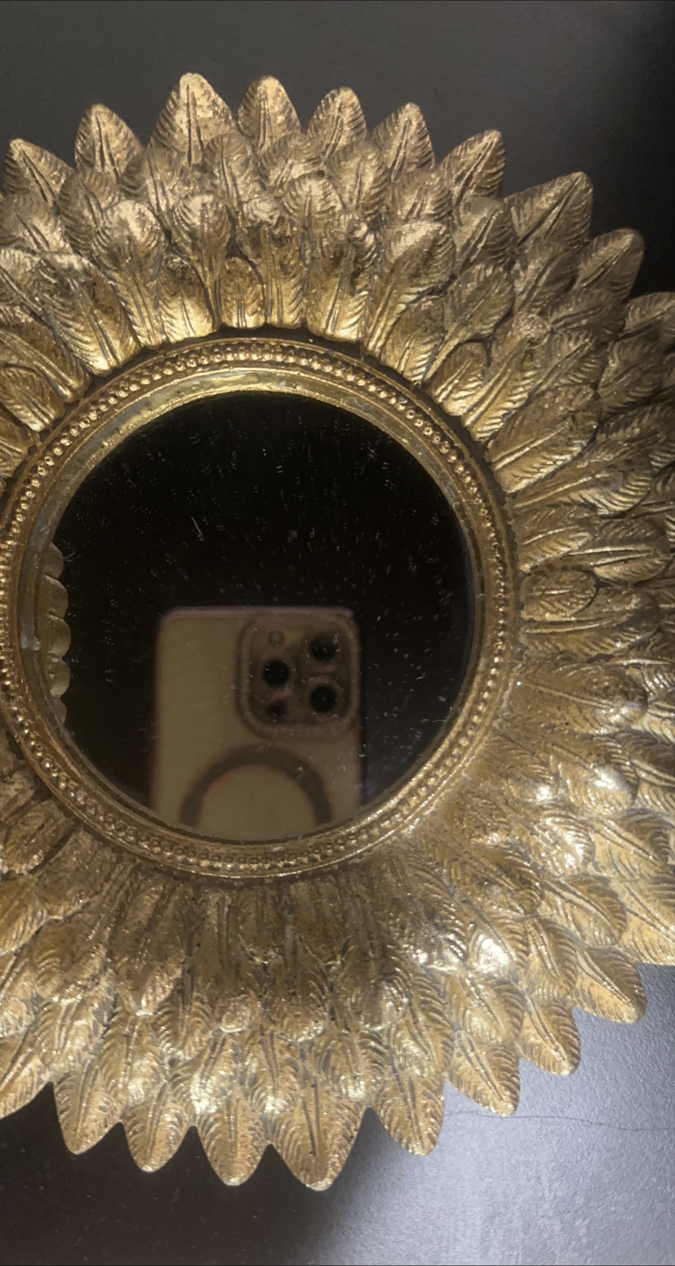 Gold Decorative Sunflower Mirror thumbnail