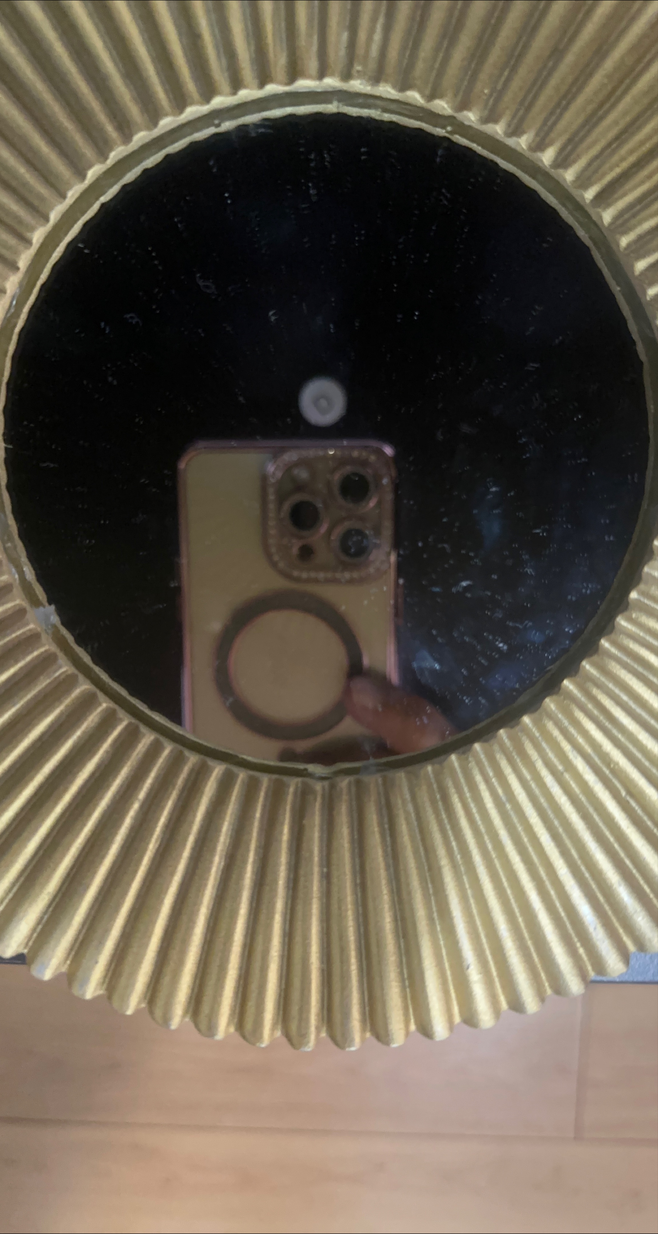 Gold Round Decorative Mirror thumbnail