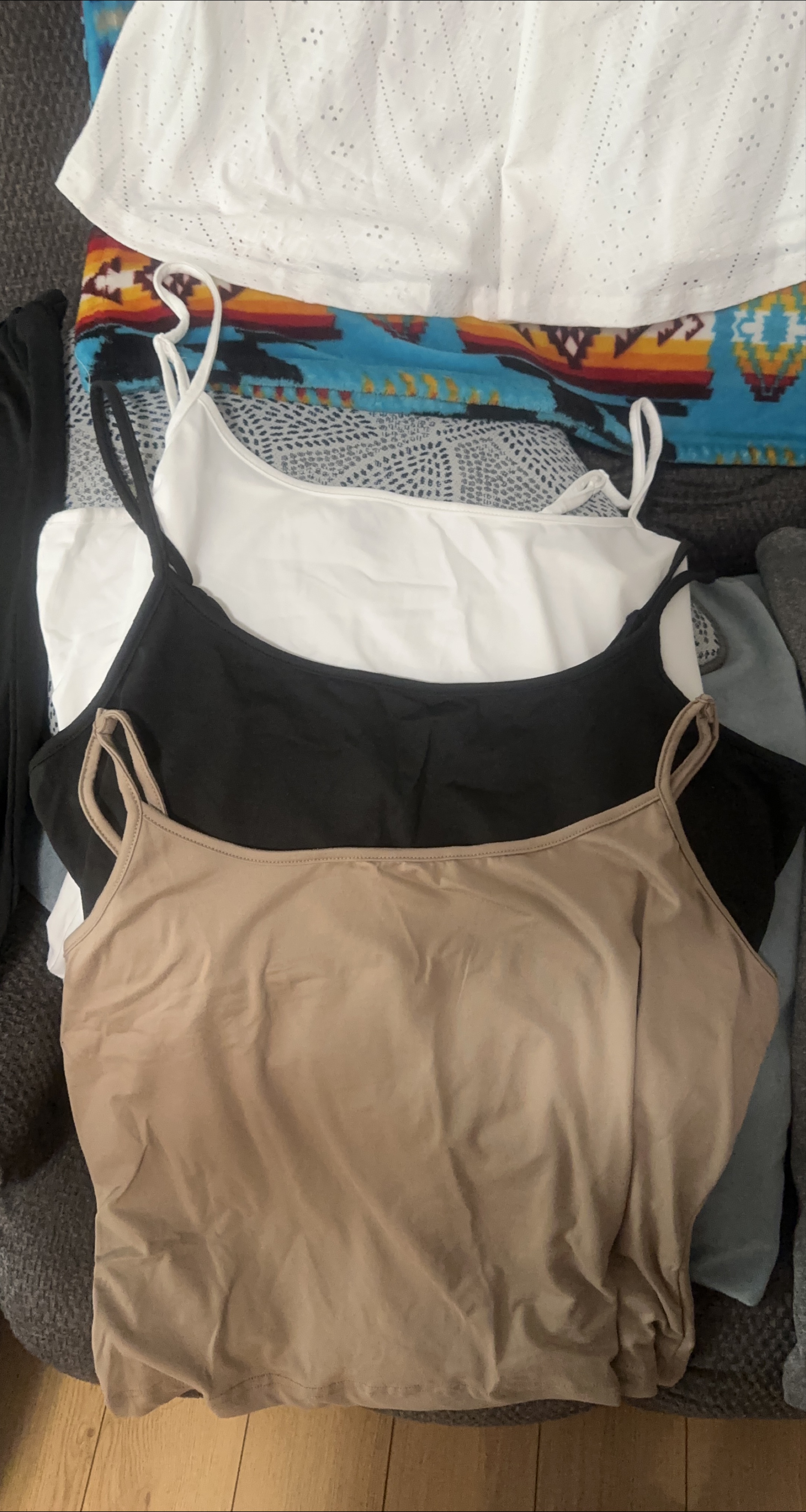 Assorted Tank Tops - Black, White, Beige thumbnail